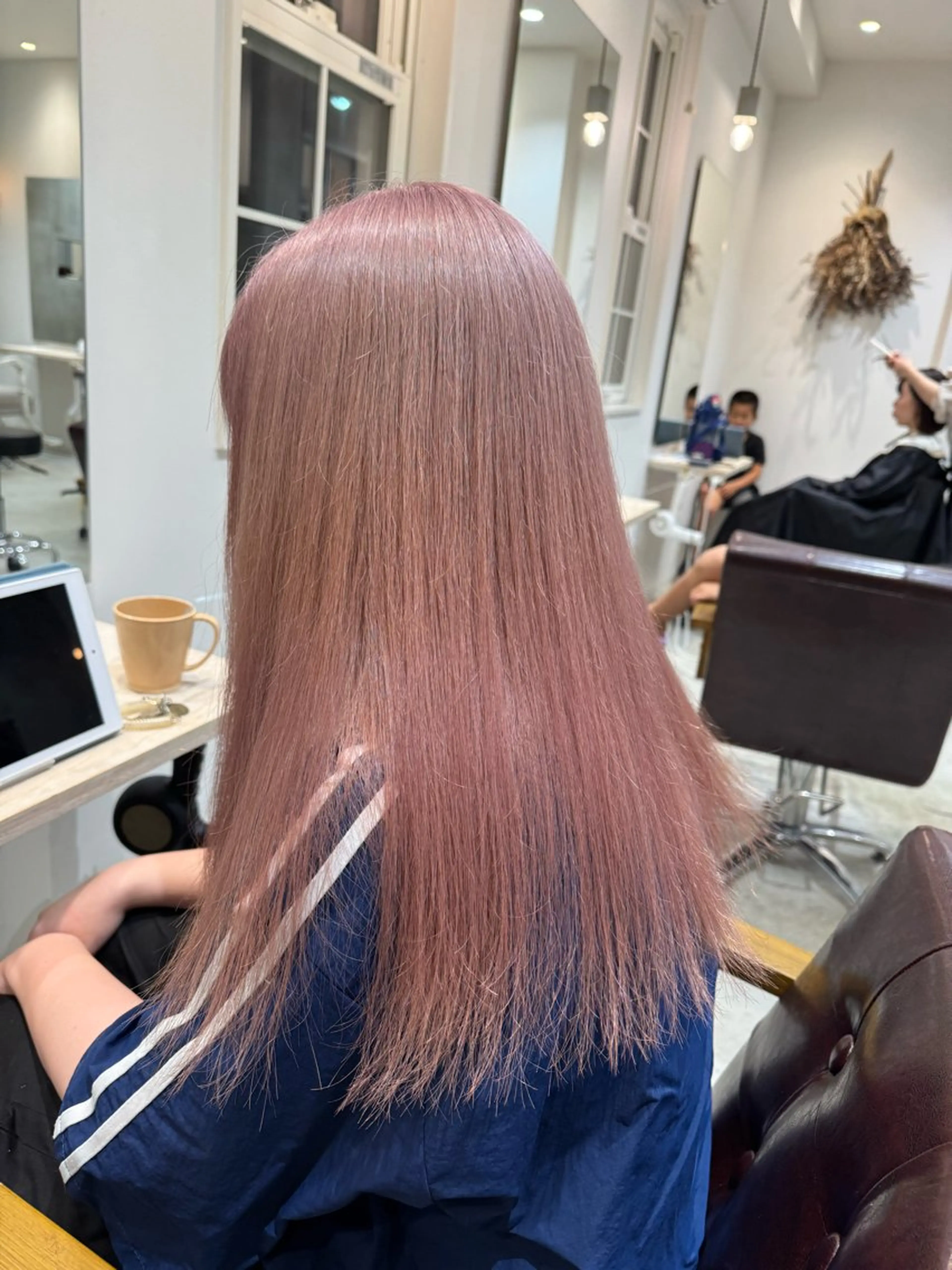 ロング カラー バレイヤージュ ベージュカラー ブリーチ ブロンド ケアブリーチ hono/ブリーチ /Lote.一宮のヘアスタイル