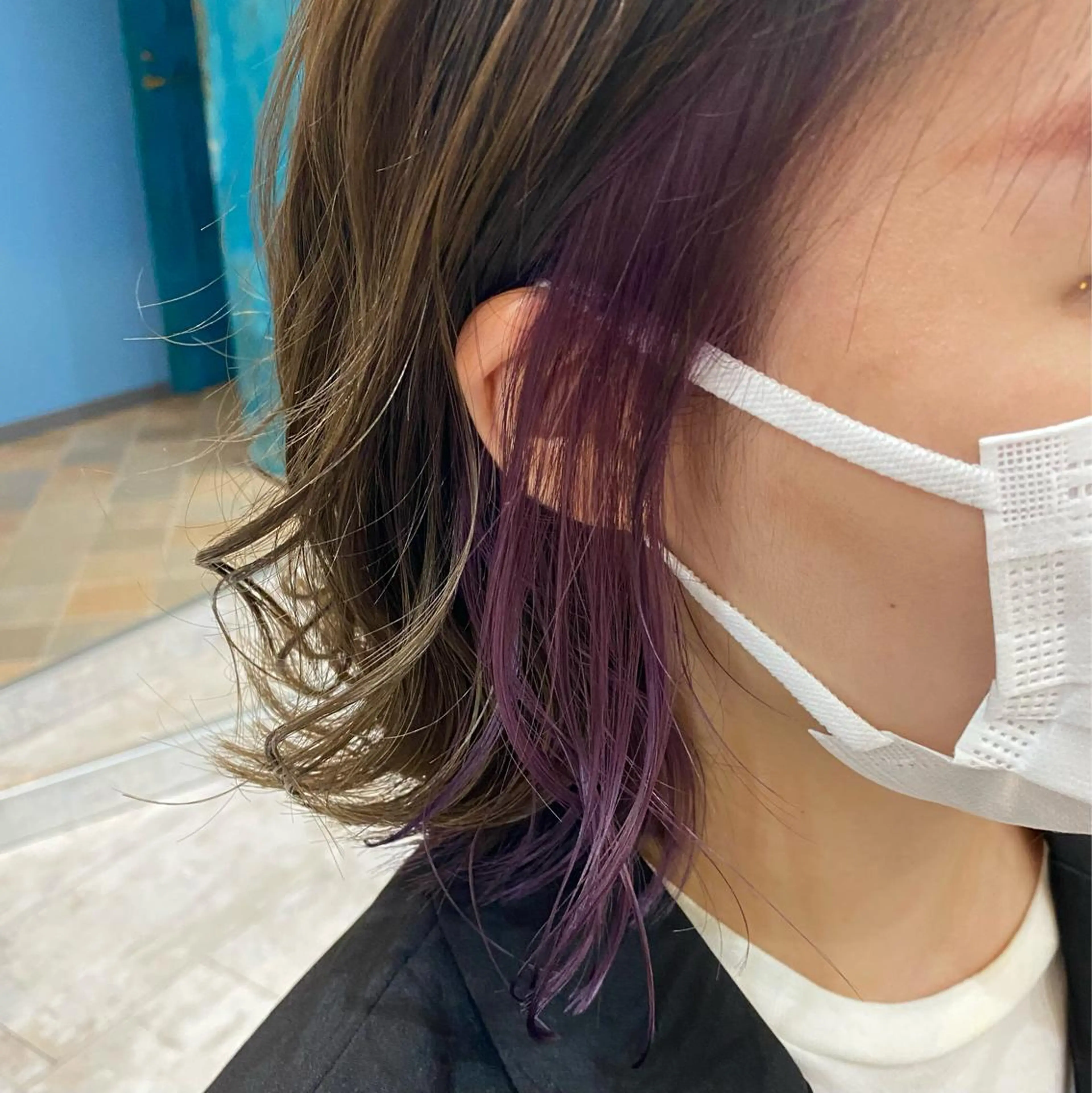 ミディアム カラー カット ヘアカラー トリートメント 🫧透け感⋆艶髪💎 山口アヤカのヘアスタイル