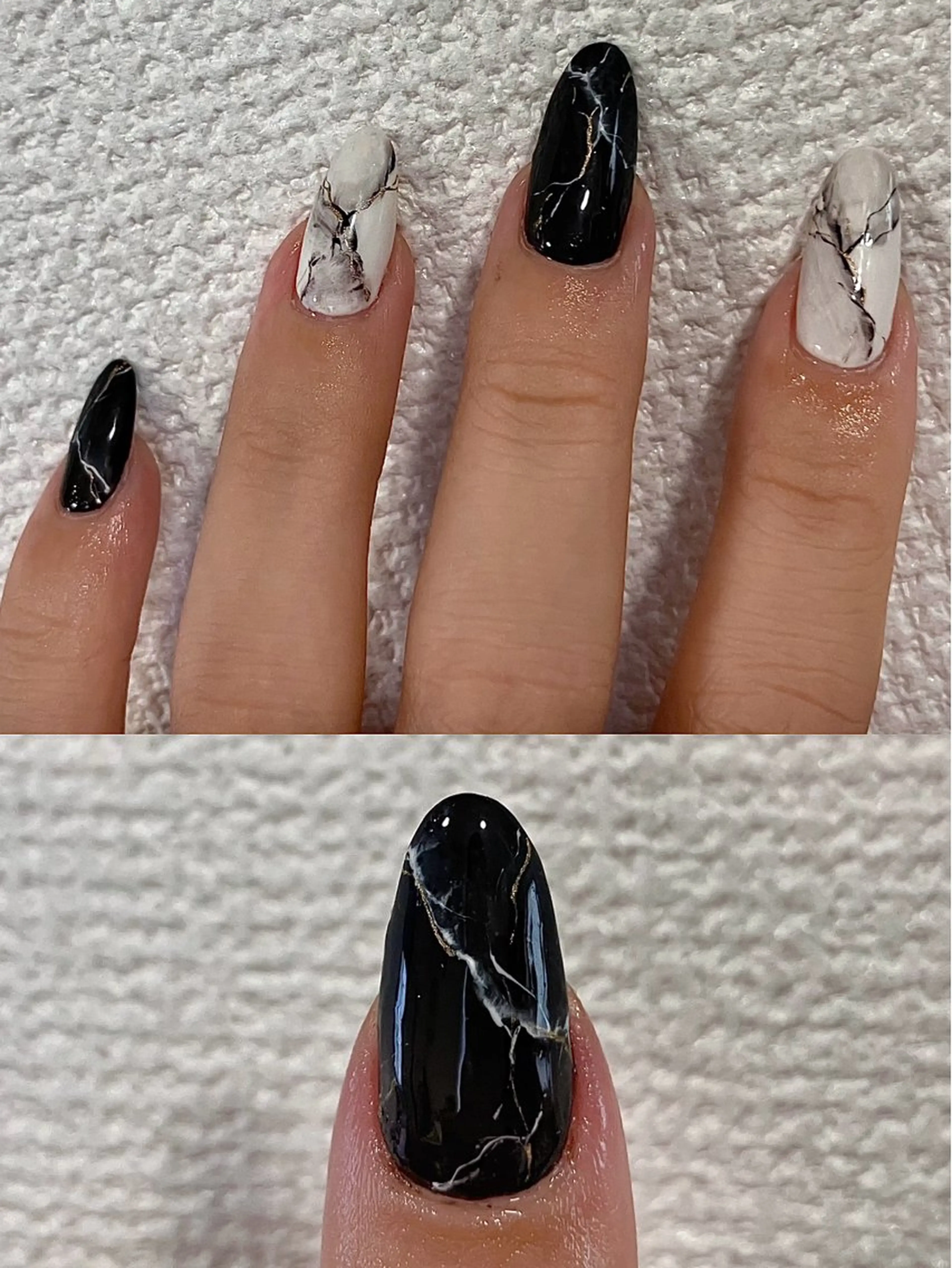 ネイル アートネイル ジェルネイル キラキラネイル マグネットネイル 大理石ネイル(マーブル) ハンドネイル RinRin　nail所属・孔 ジンシェンのネイルデザイン