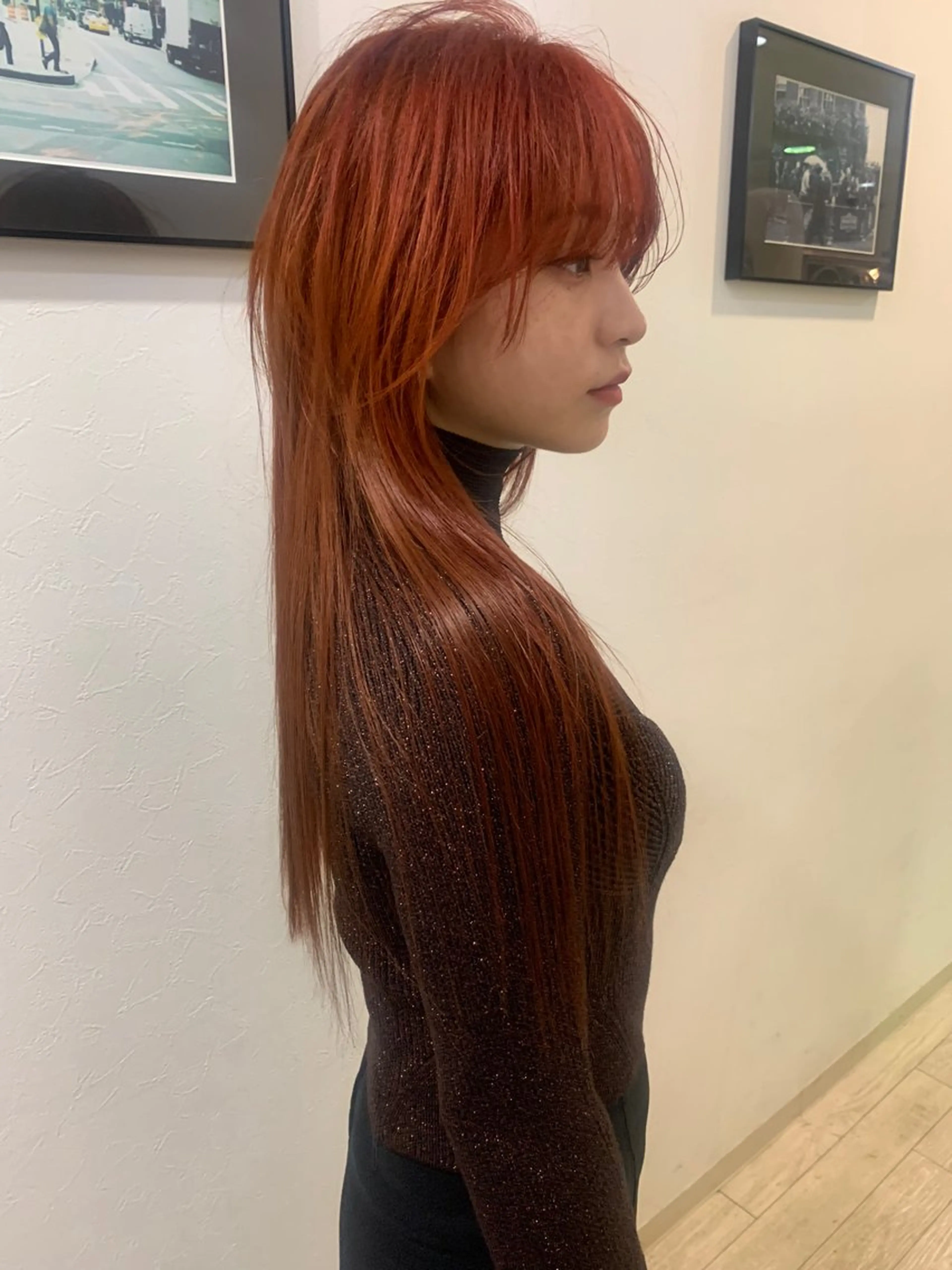 ロング カラー レイヤーカット シャギー ヘアカラー トリートメント 早川 豪のヘアスタイル