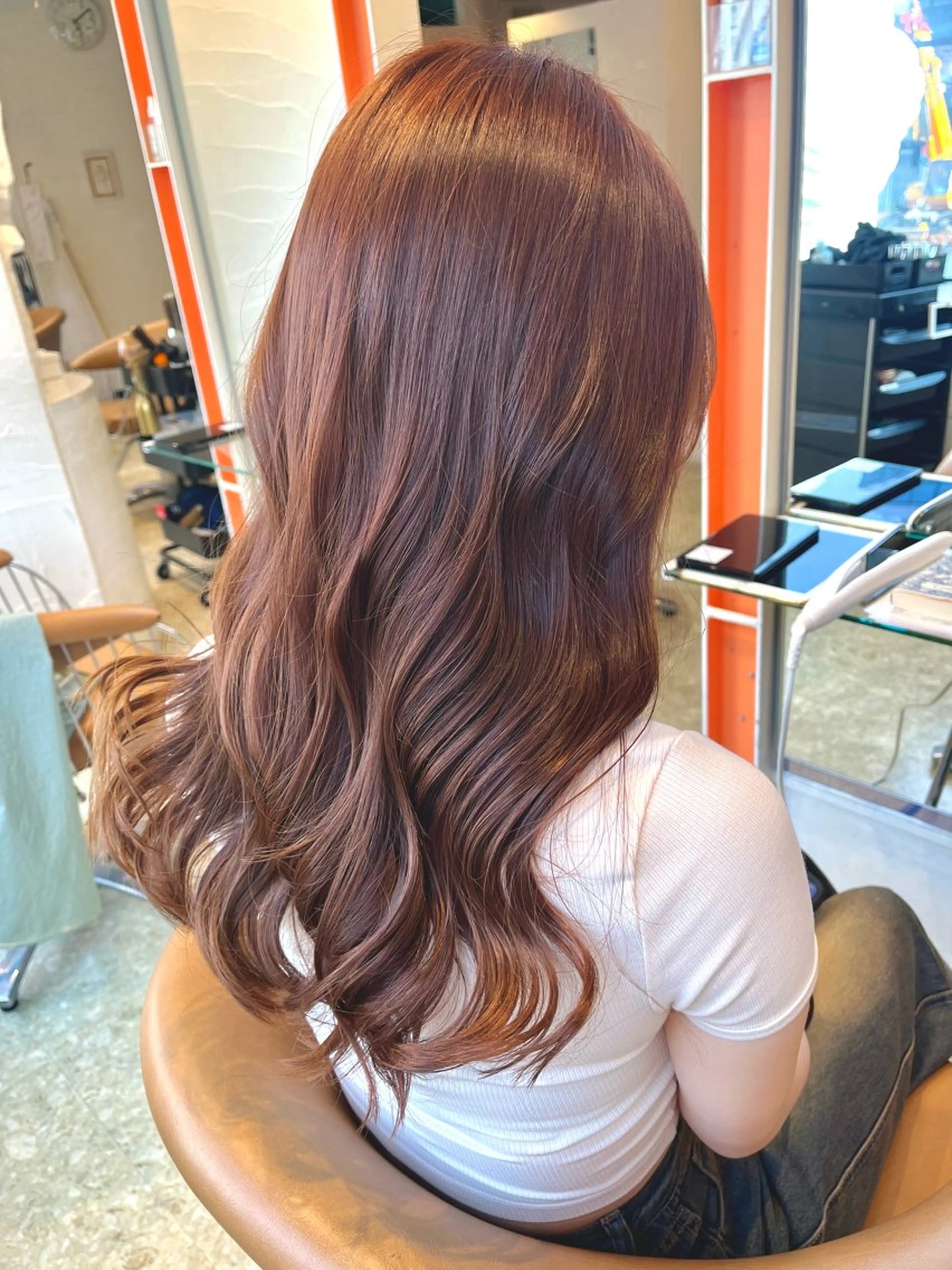 ロング カラー カット ヘアカラー うしだ かおるのヘアスタイル