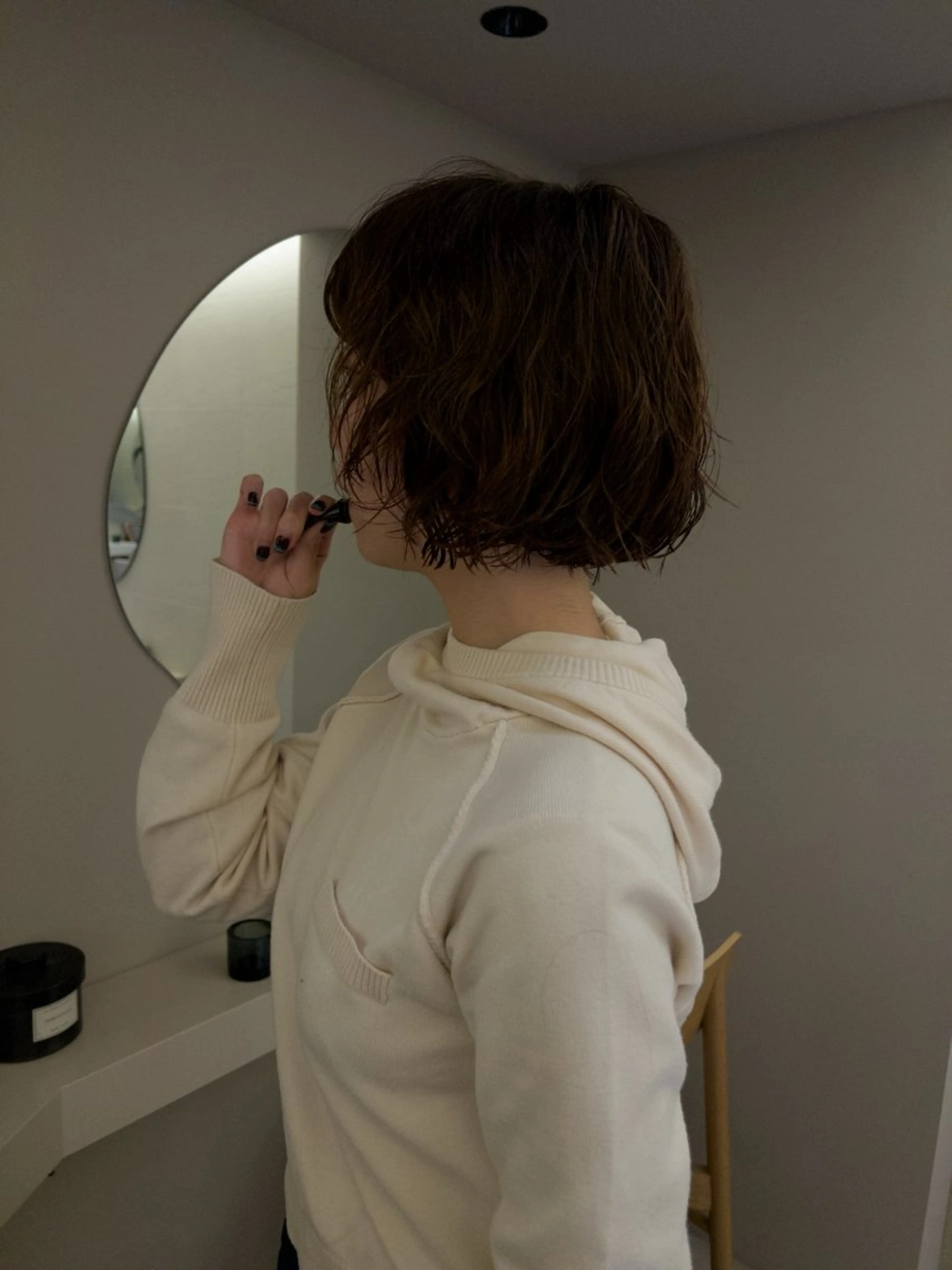 ミディアム パーマ ミディアムパーマ ボブ ウルフカット カット パーマ yiye   神宮前所属・manami /暖色 /カットモデル募集のヘアスタイル