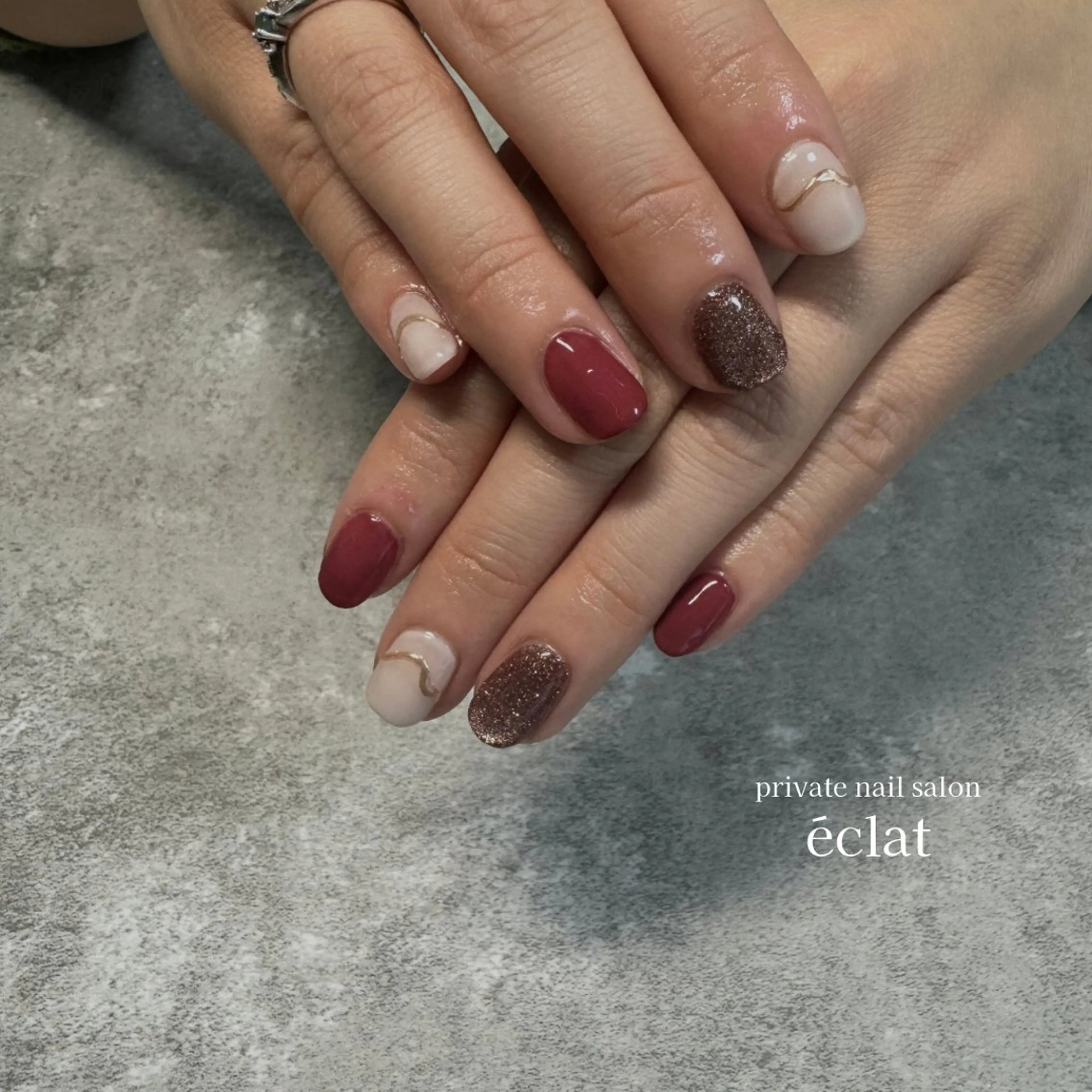 ネイル フラッシュネイル マグネットネイル 持ち込み nailsalon éclatのネイルデザイン