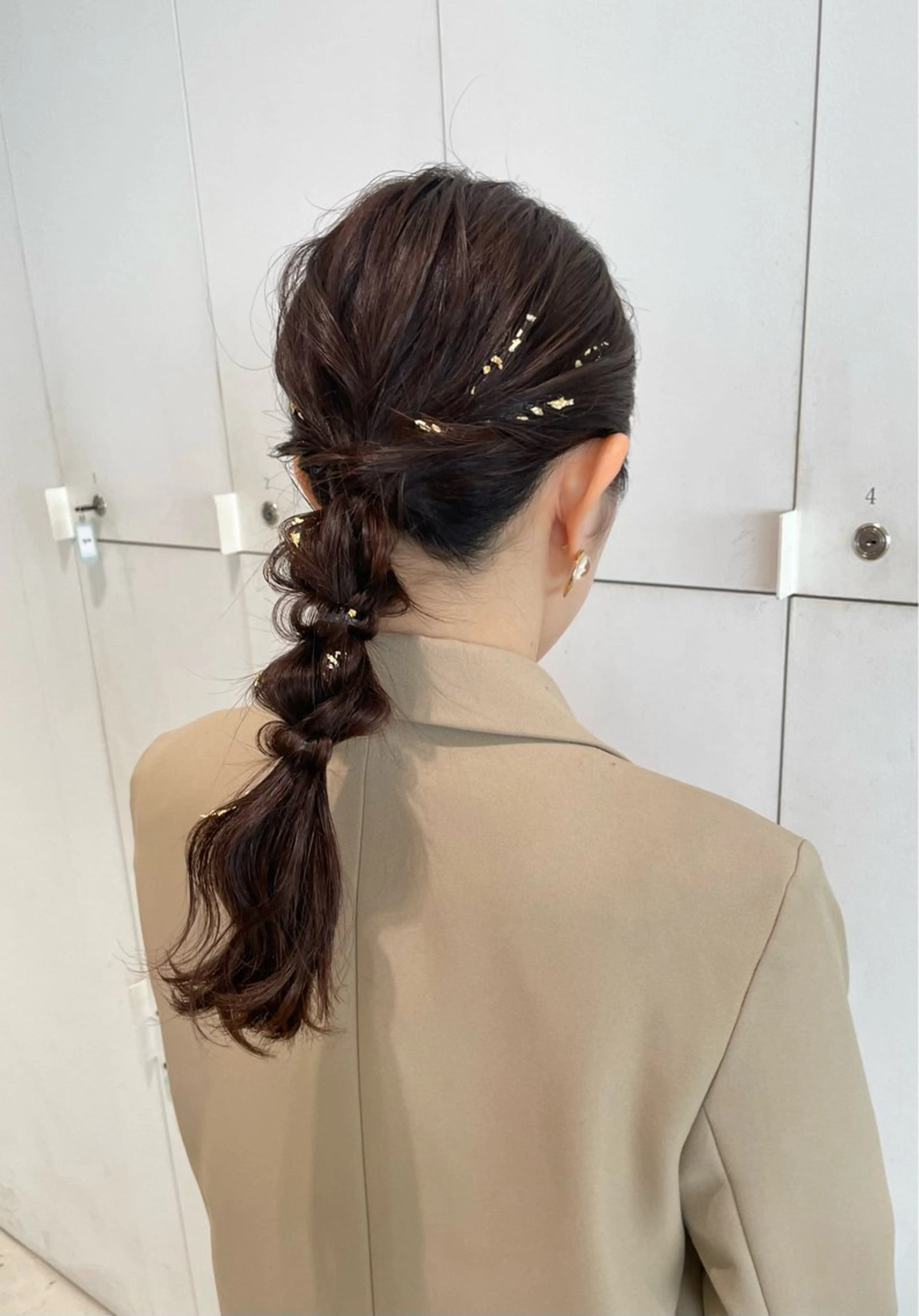 ミディアム ヘアセット 透明感color ˚✧₊amuのヘアスタイル