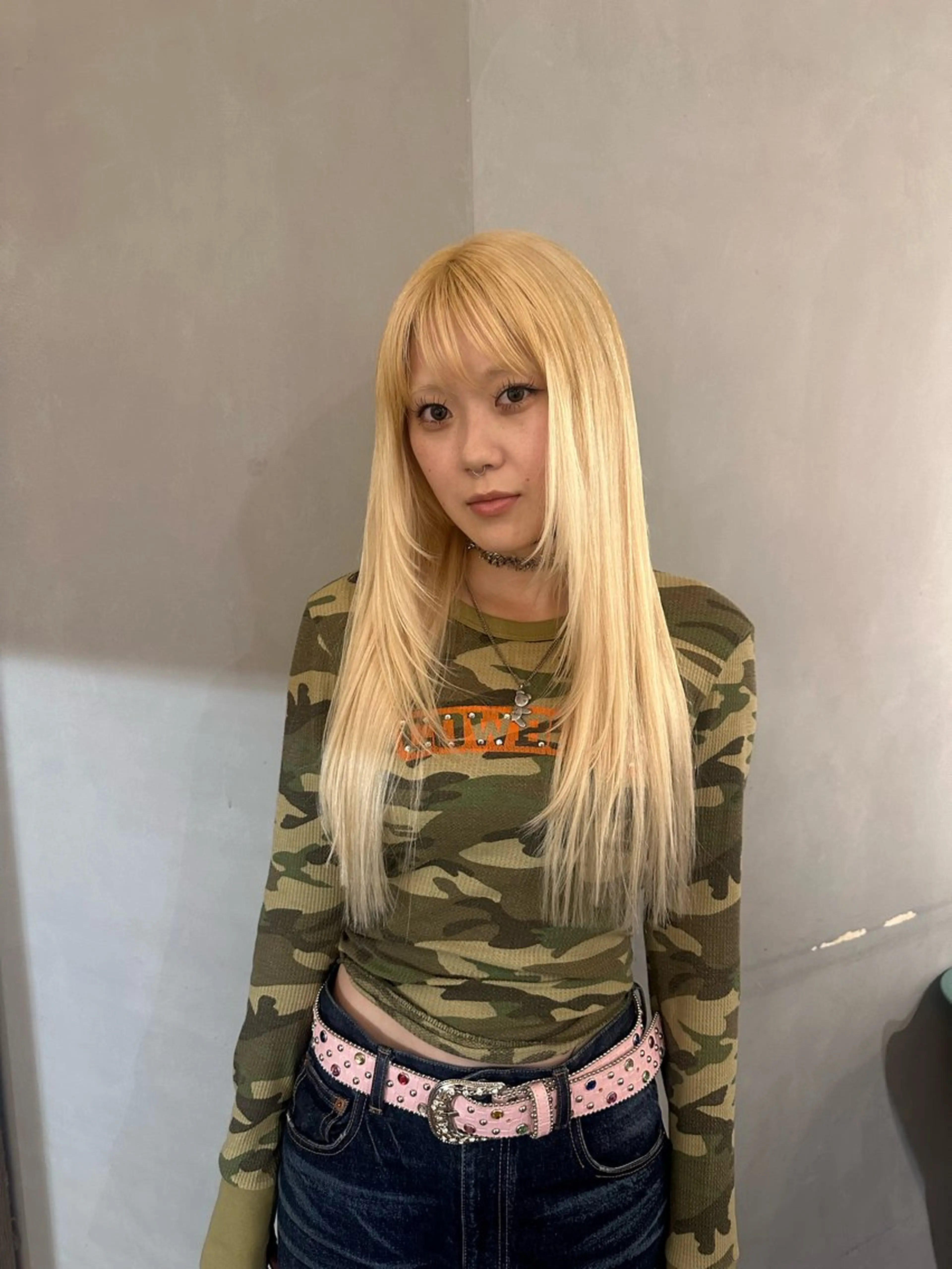 ロング カラー カット ヘアカラー エクステ 美髪・シールエクステ ホソタニリョウコのヘアスタイル