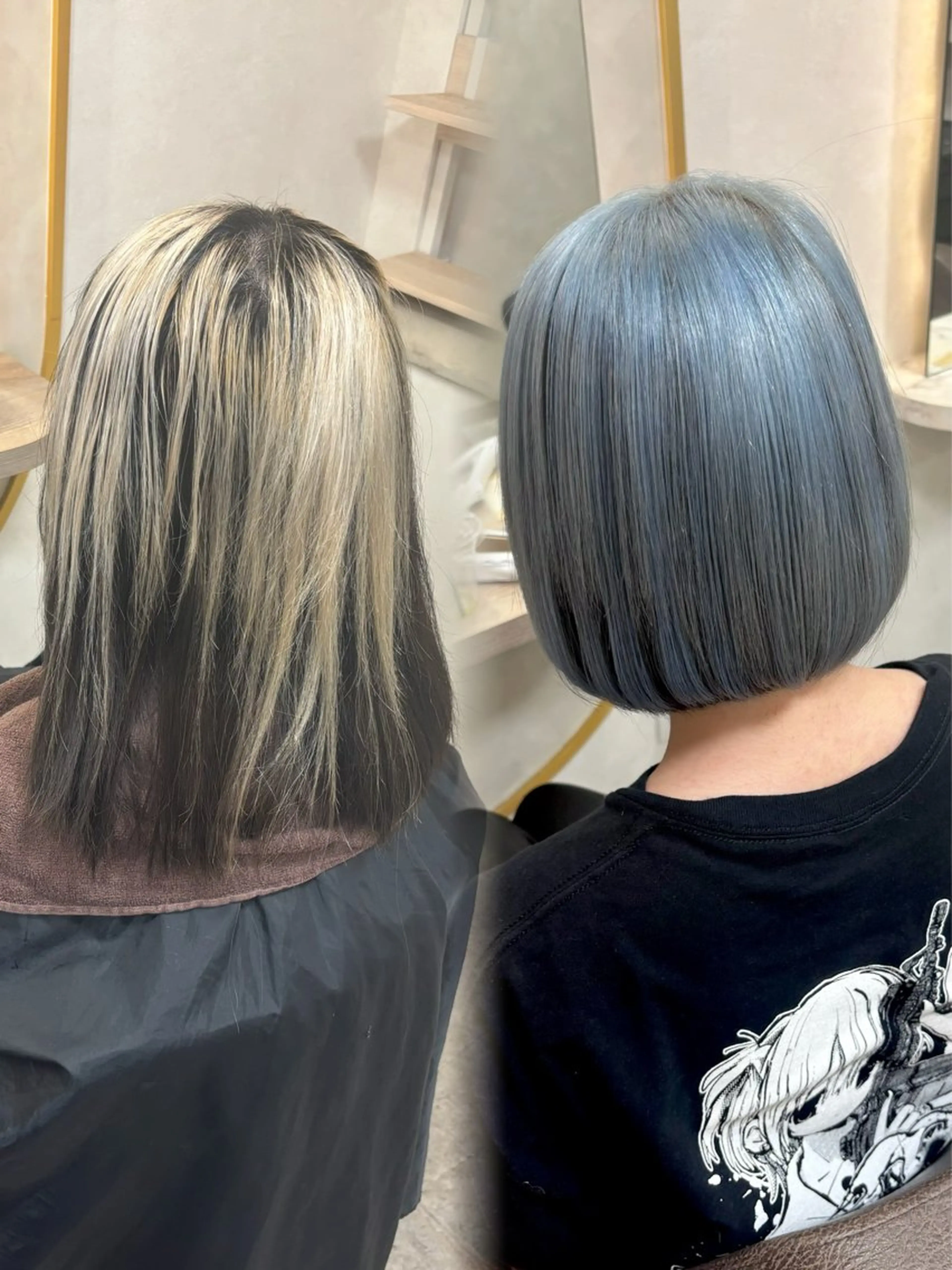 ショート カラー ブリーチ ブルーカラー ケアブリーチ ボブ ANKHCROSS池袋店 【アンククロス】所属・アンククロス ななみのヘアスタイル