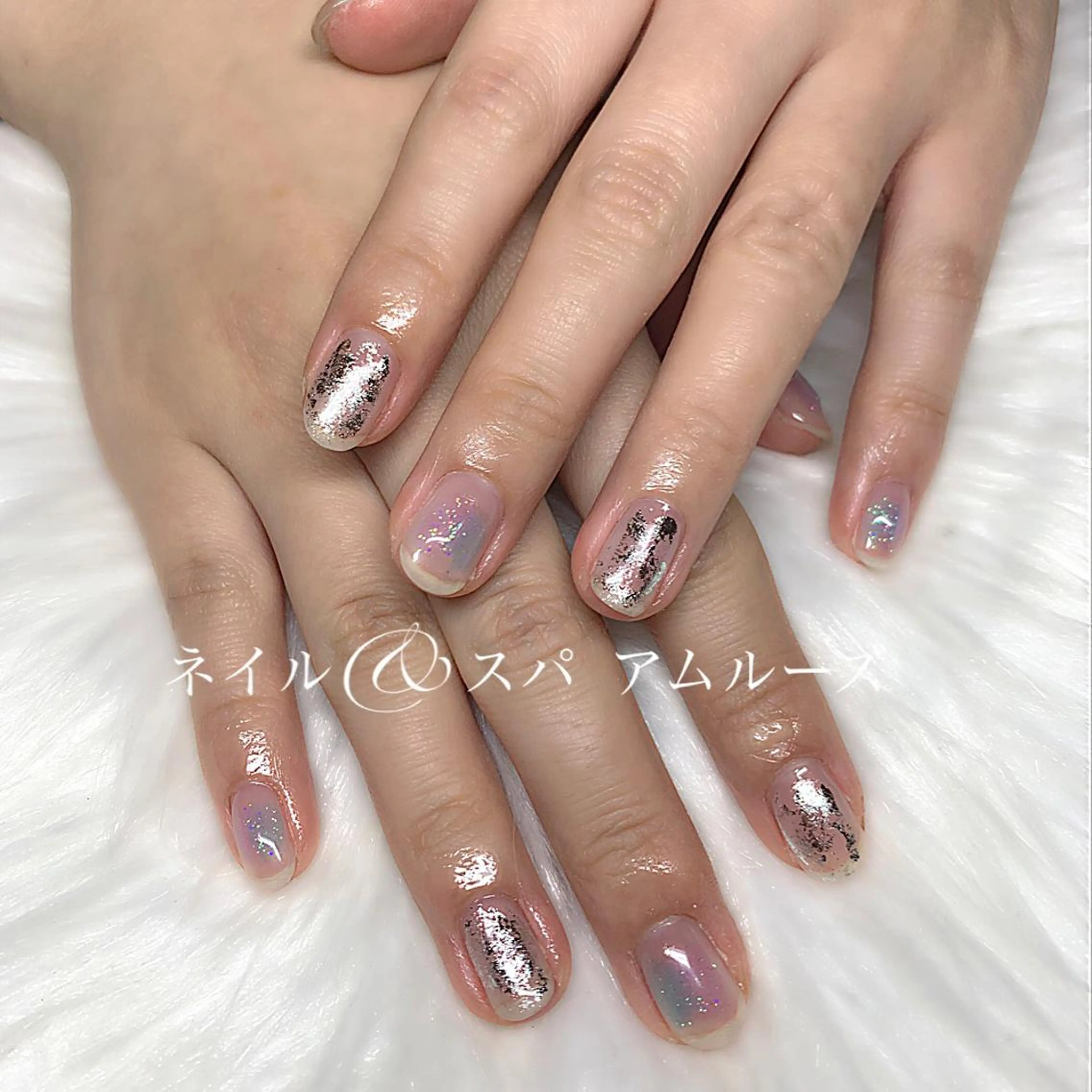 ネイル クリアネイル ニュアンスネイル オフィスネイル シンプルネイル Amoureuse KARENのネイルデザイン