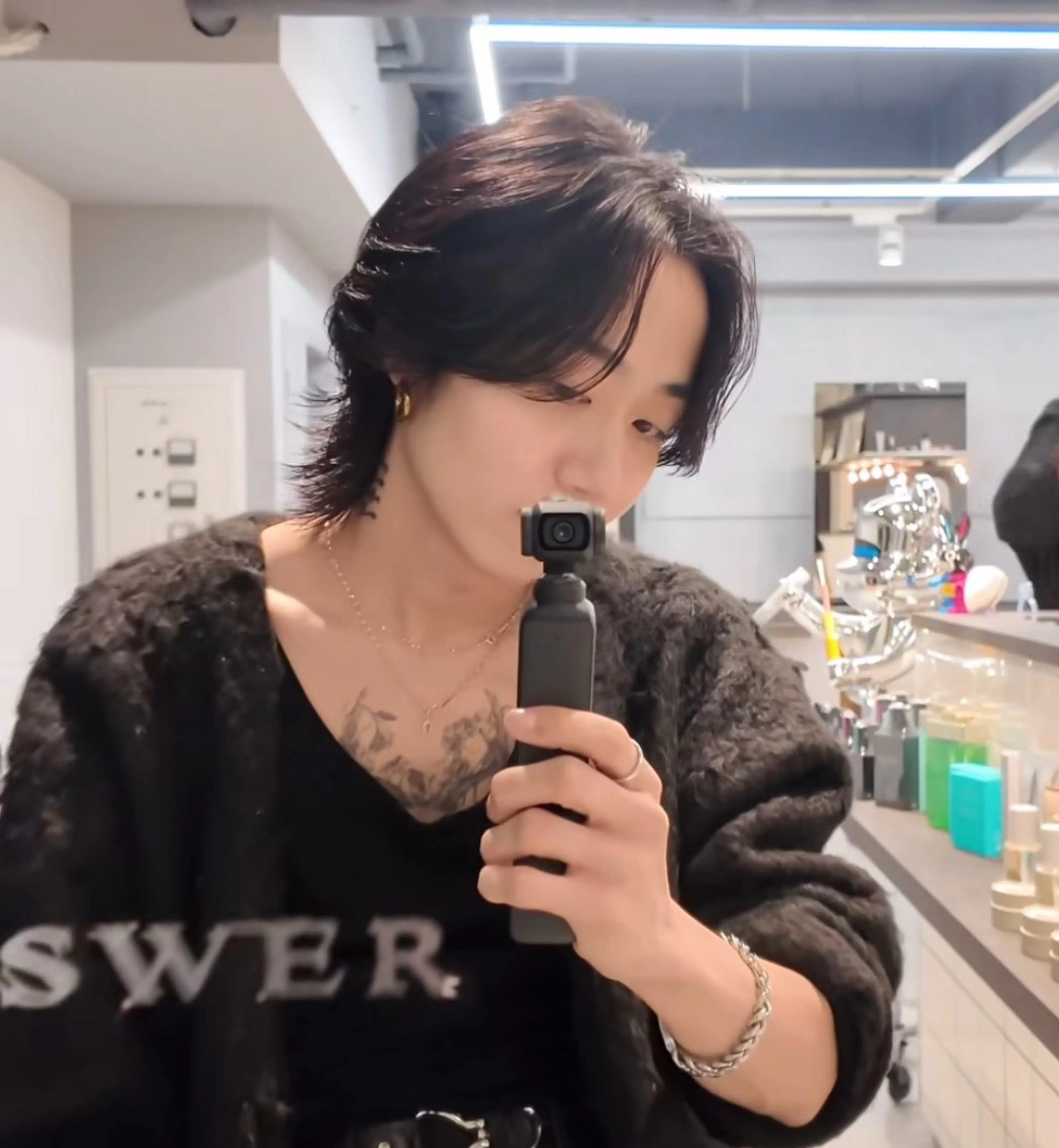 ミディアム パーマ メンズ カット パーマ 渋谷/メンズパーマ/ ミディアム/冨島佑太のヘアスタイル