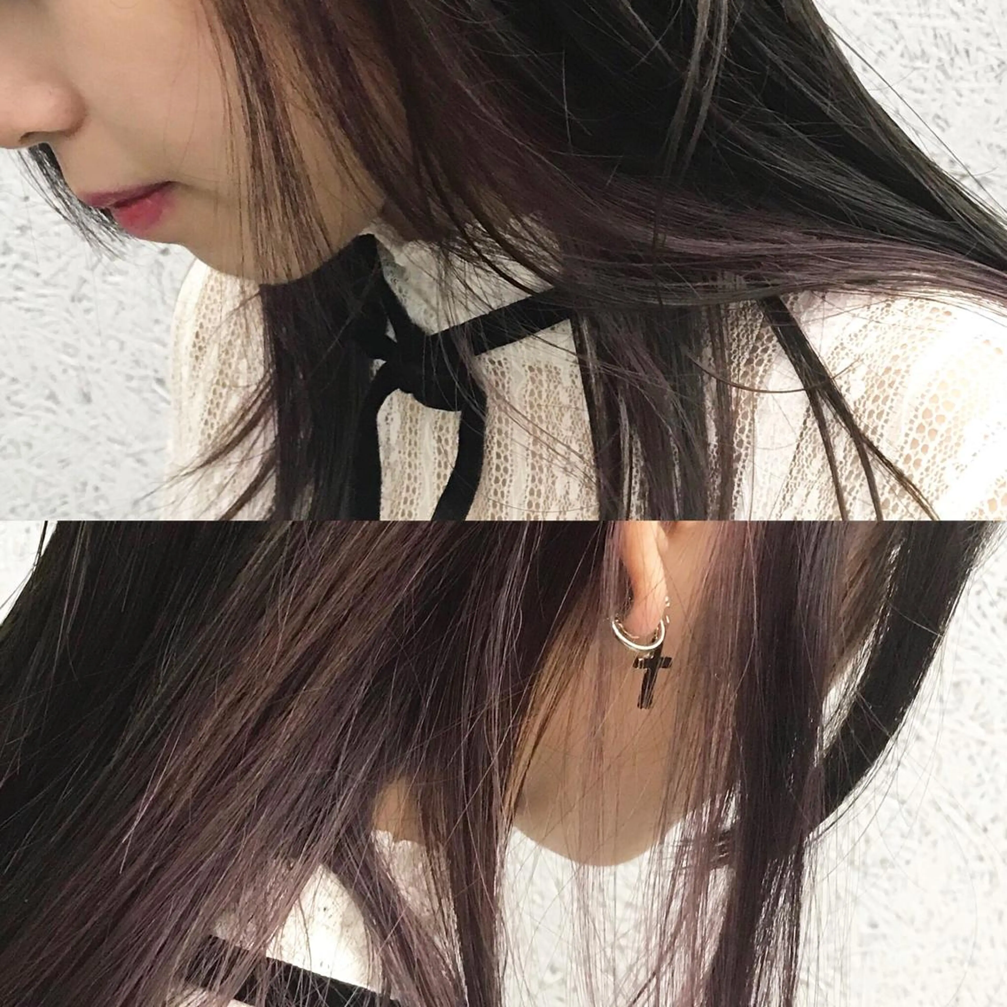 セミロング カラー ブリーチ ケアブリーチ パープルカラー カット ヘアカラー トリートメント ヘアセット ✂︎ウルフ・ショート ✂︎MIKUNIのヘアスタイル