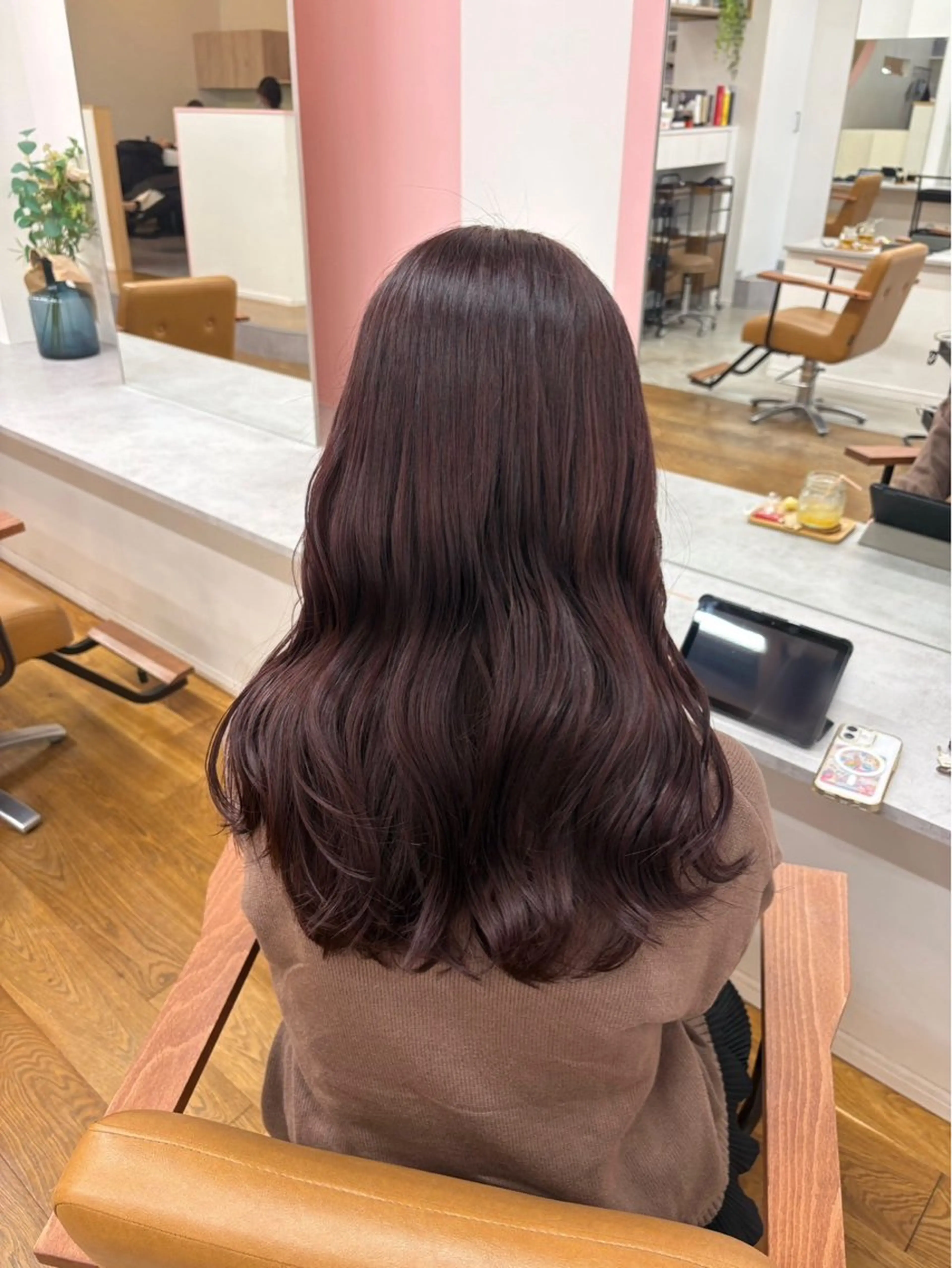 ロング カラー ピンクカラー アオイ〻 大宮美容室のヘアスタイル