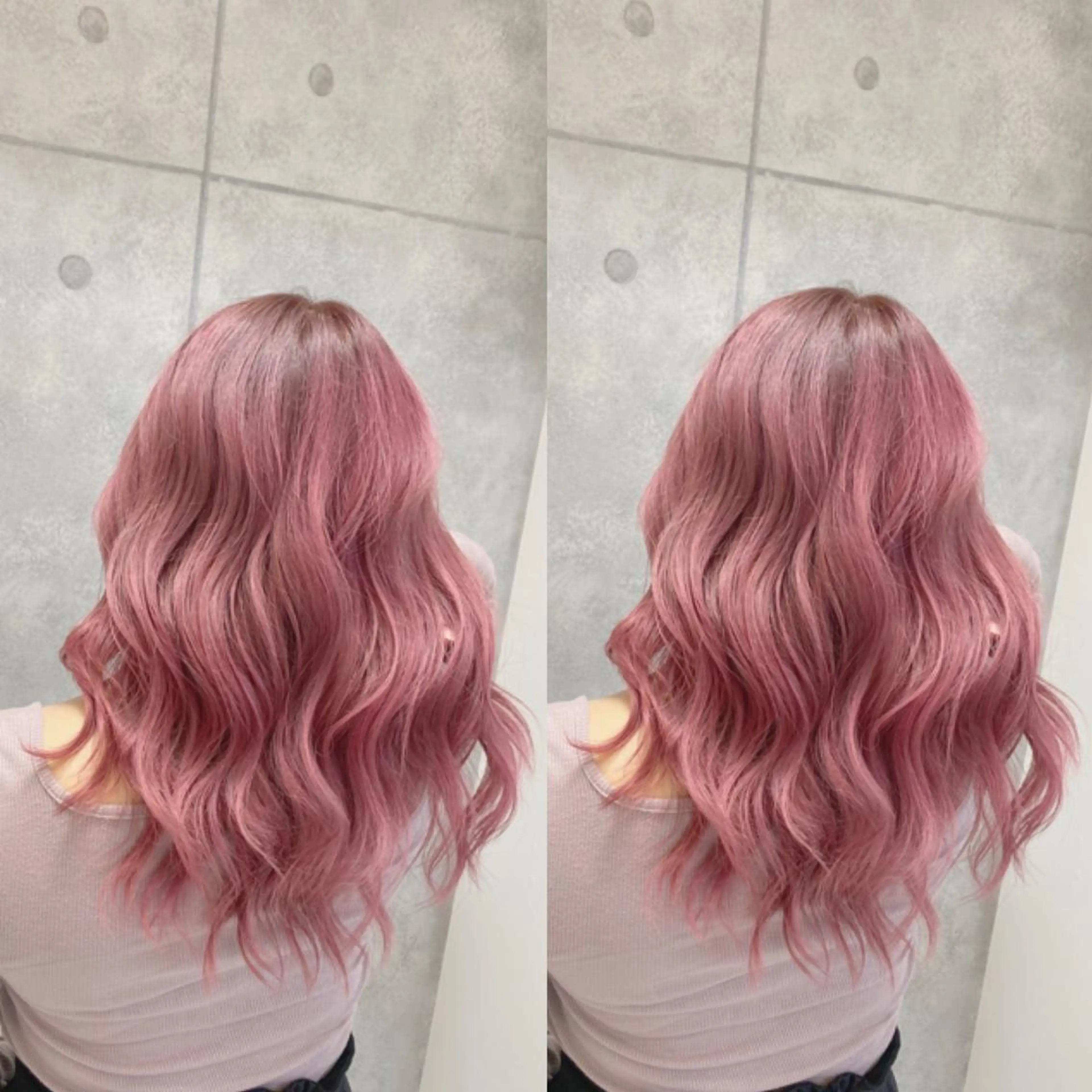 ミディアム ハイライト 髪質改善 レイヤーカット 縮毛矯正 トリートメント 髪質改善 Noe心斎橋店のヘアスタイル