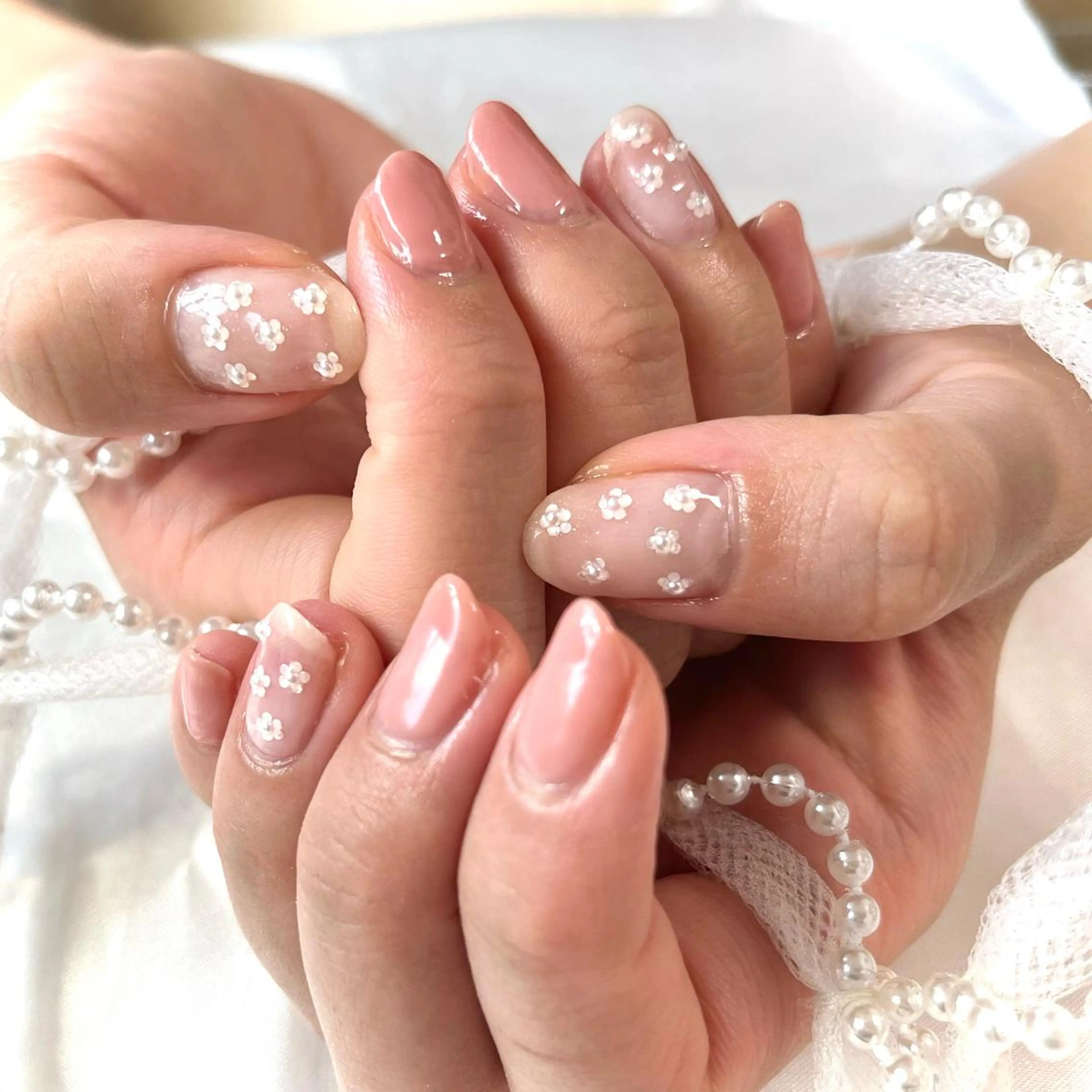 ネイル 韓国ネイル ピンク 春ネイル 韓国ネイル💠 Tomoのネイルデザイン