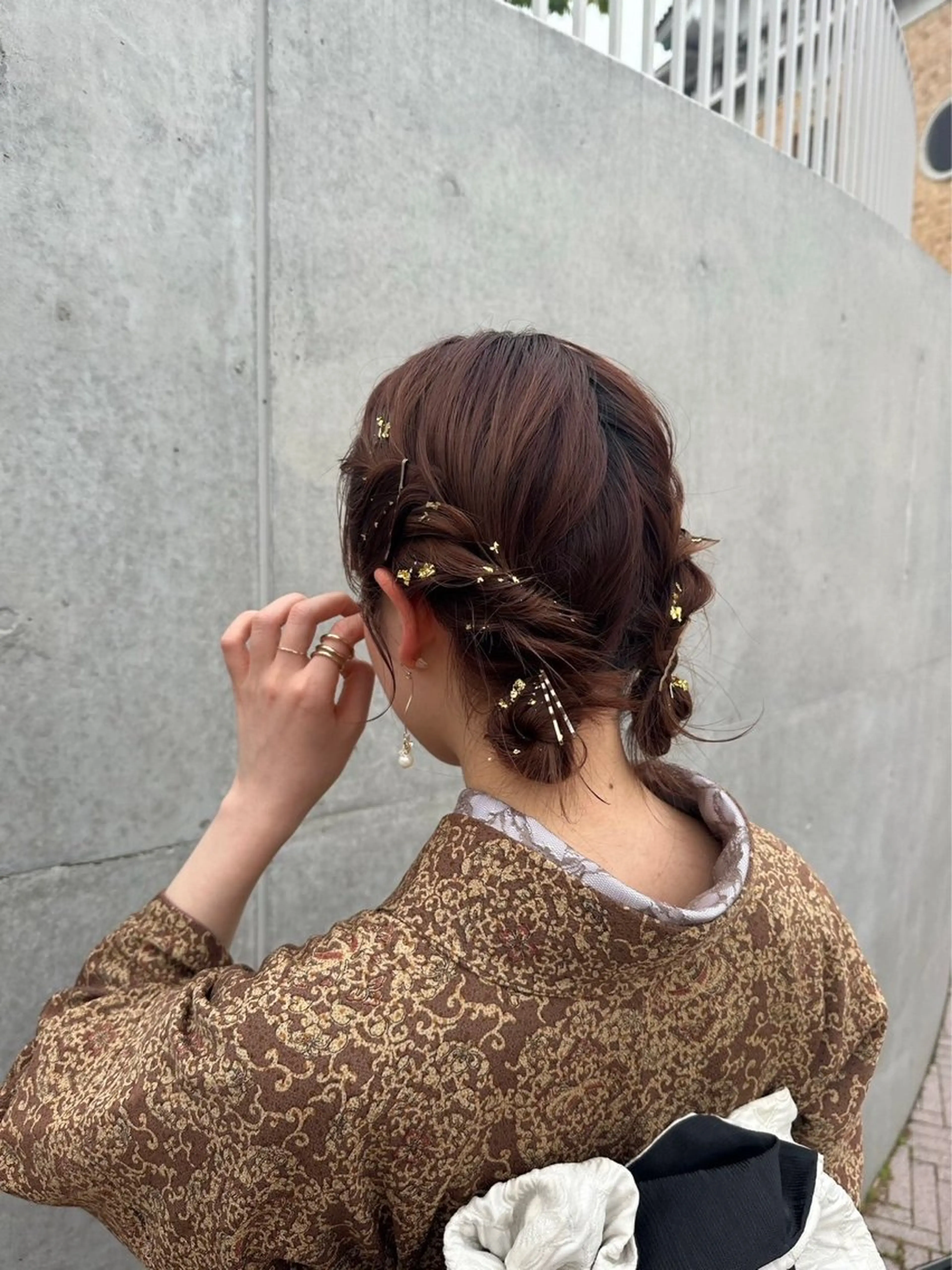 ヘアアレンジ 成人式 着物ヘア 卒業式のヘアスタイル ダブルカラーVia/ airi♡のヘアスタイル