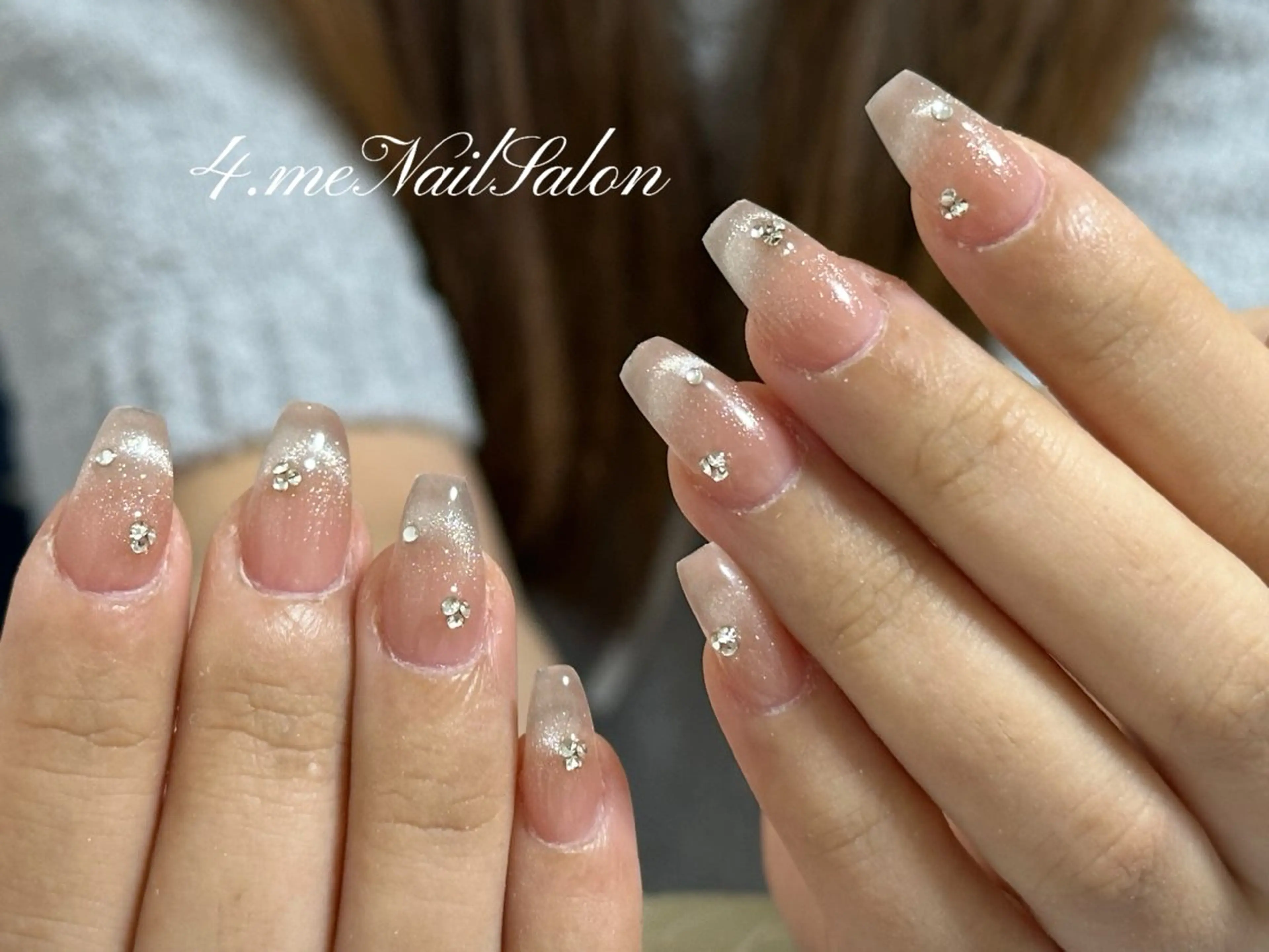 ネイル チークネイル ストーンネイル ハンドネイル KI NAのネイルデザイン