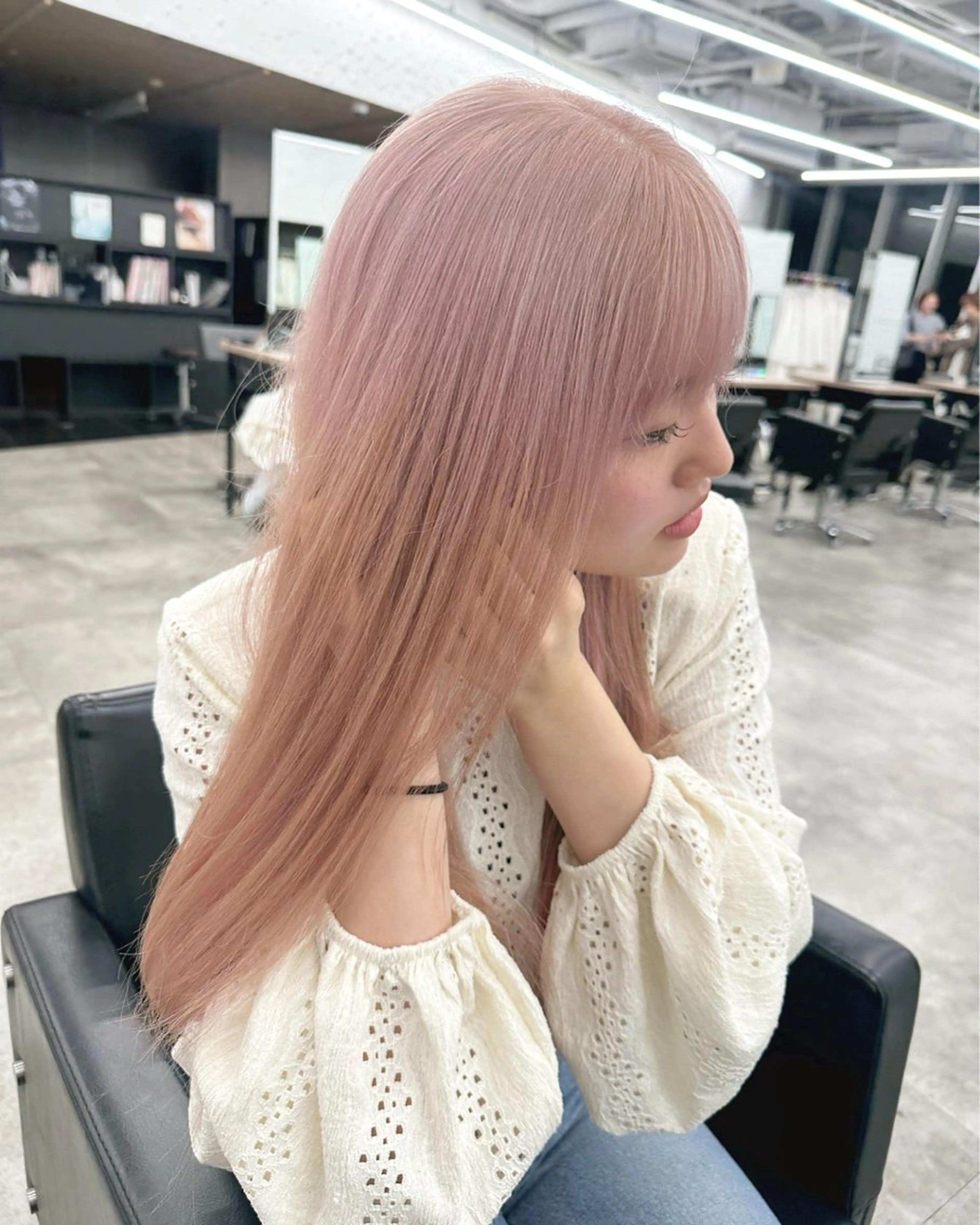 ロング カラー 顔まわりカット/艶髪 カラー✨けいとのヘアスタイル