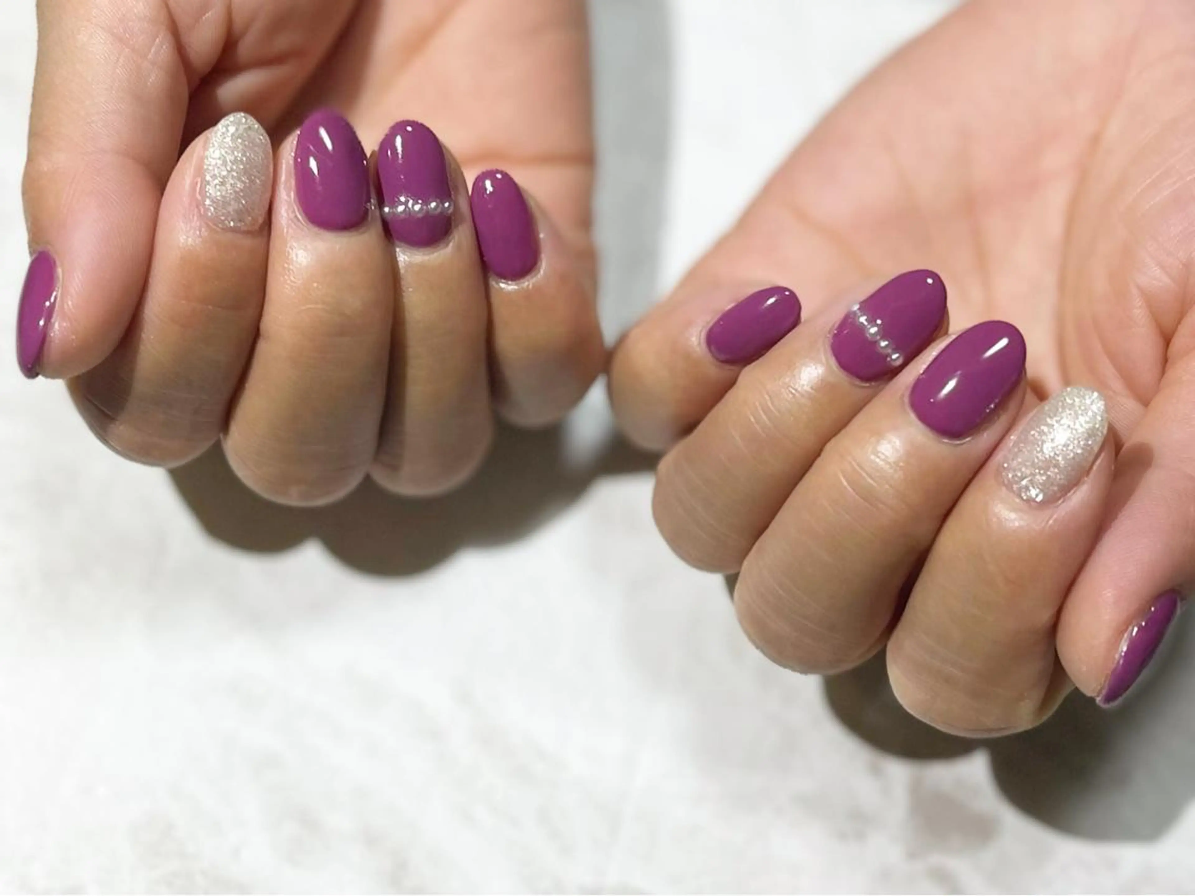 ネイル フットネイル ニュアンスネイル パープル シンプルネイル 春ネイル ネイル フフラ所属・nail fufla ♡yamane♡のネイルデザイン