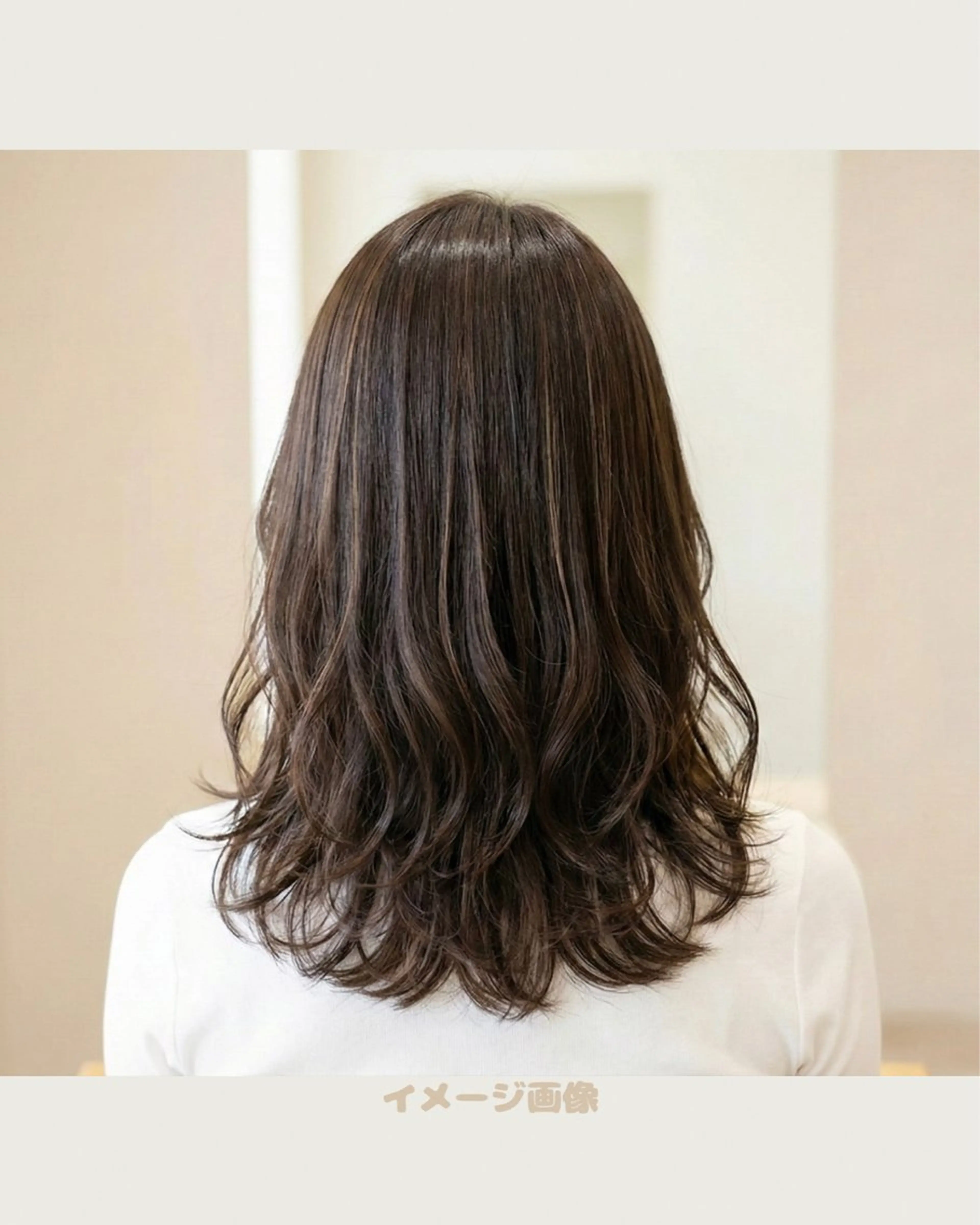 セミロング パーマ ケアパーマ /根本剛史のヘアスタイル