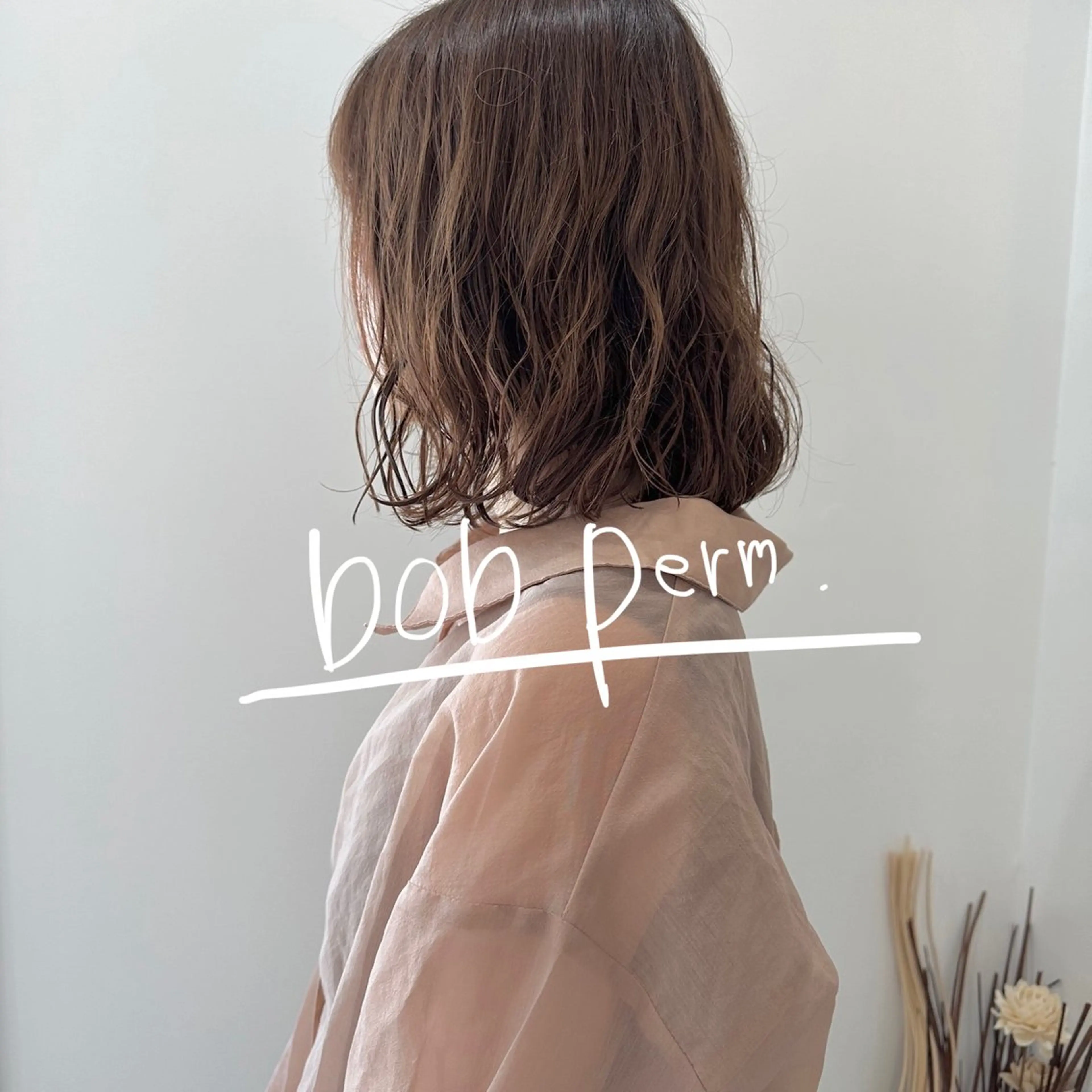 ミディアム カラー お洒落パーマ/ 艶カラー/michiのヘアスタイル