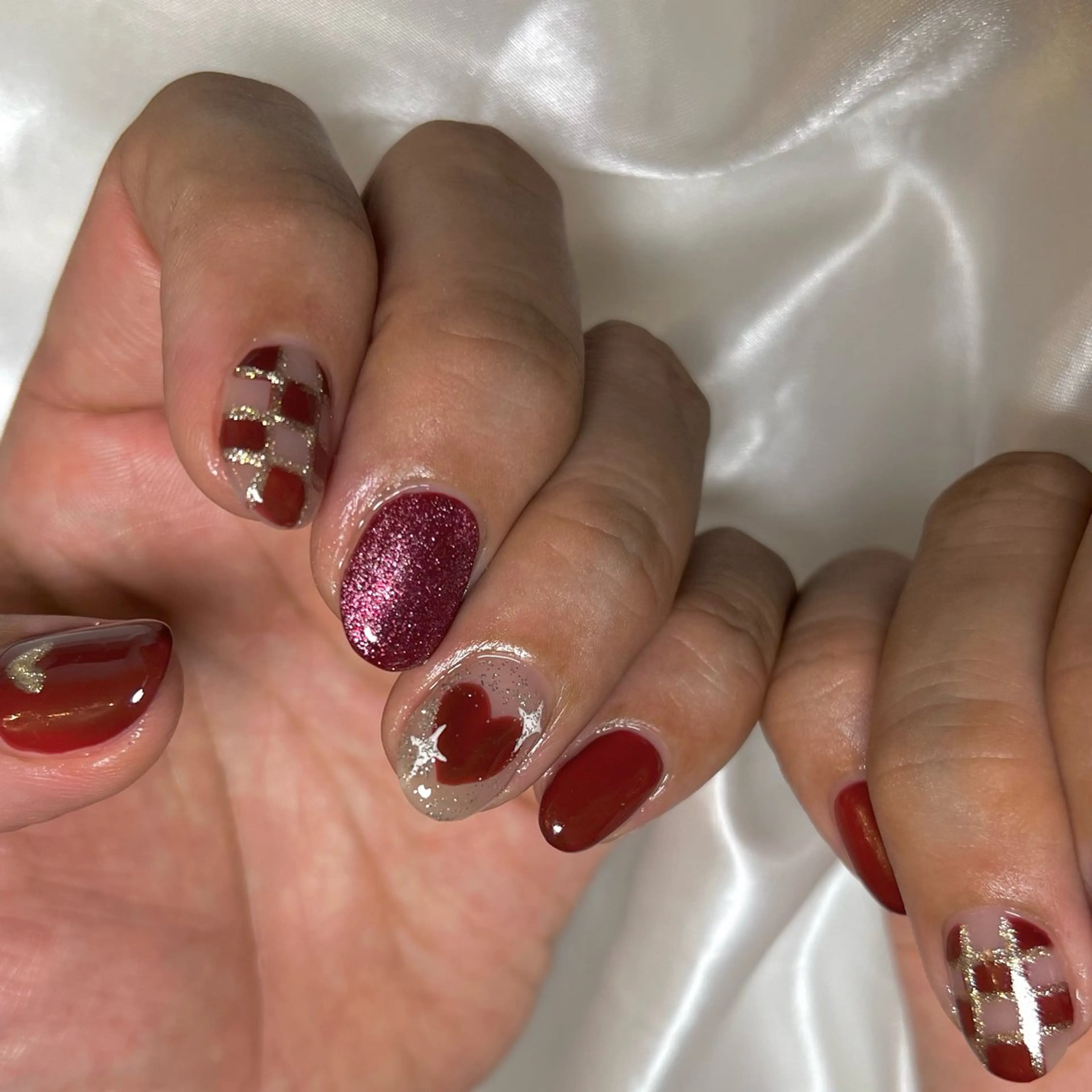 ネイル 赤色 ハンドネイル Nail Salon&School REPLENDA所属・REPLENDA/ azusa(石井梓)のネイルデザイン