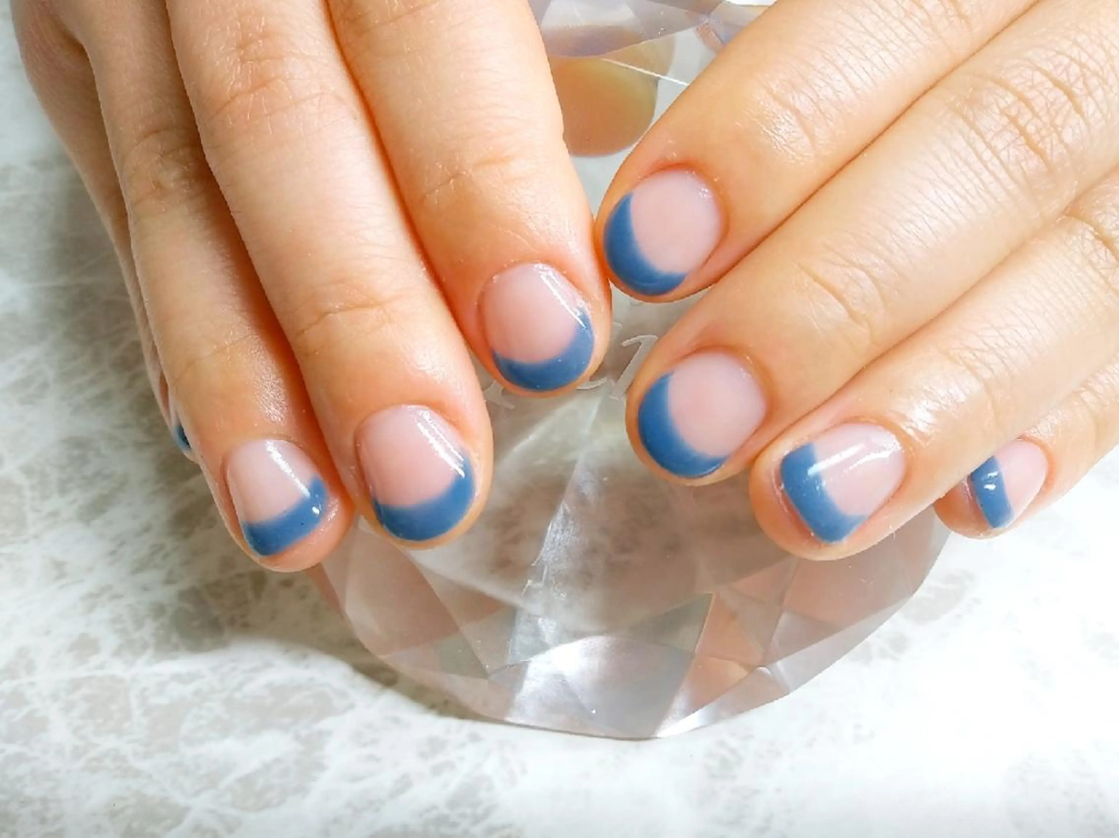 ネイル ブルー ネイビー ハンドネイル フットネイル Lupinus所属・Lupinus ルピナスのネイルデザイン