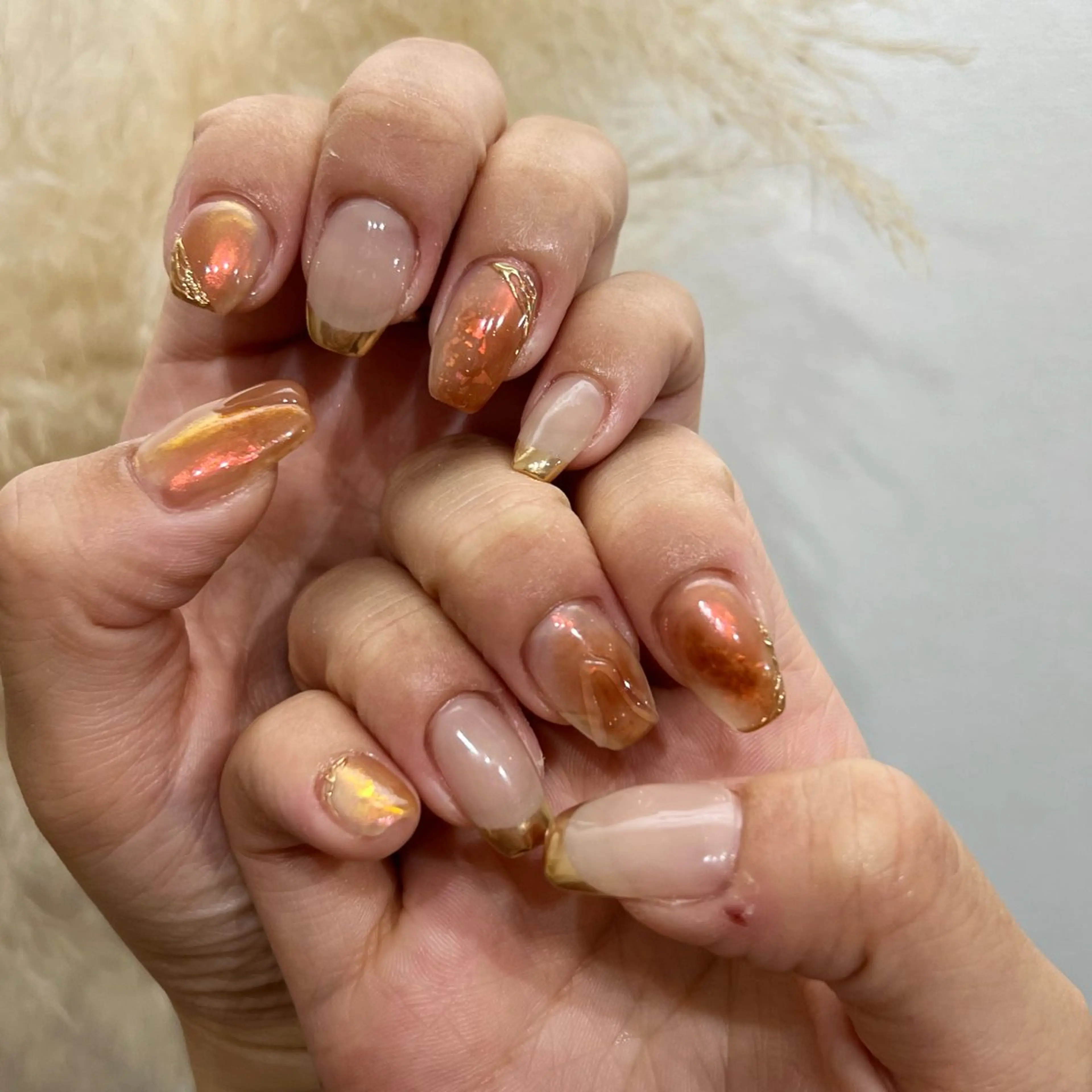 ネイル 持ち込み ニュアンスネイル je belle ANZU🍯のネイルデザイン
