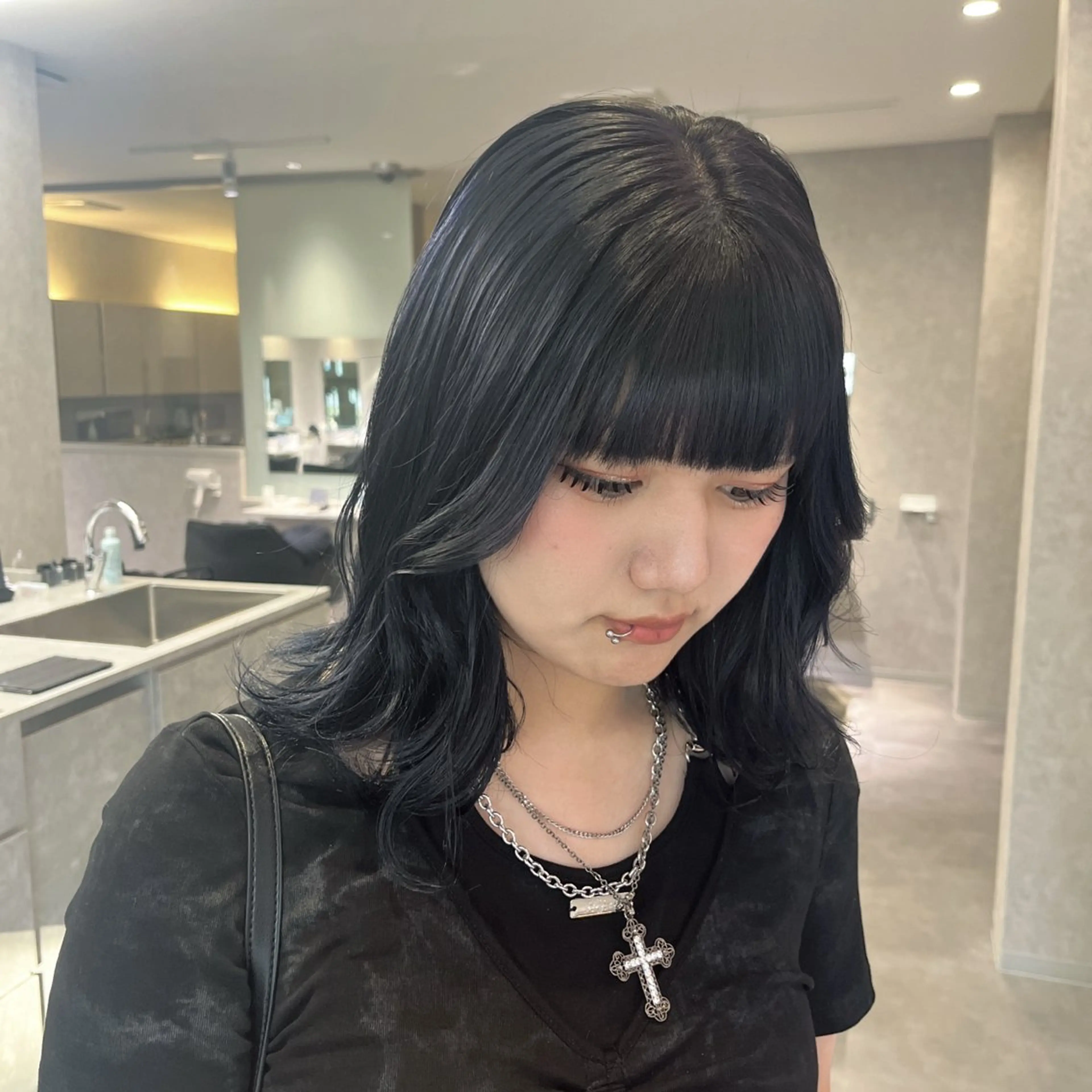 ミディアム 外国人風カラー ヘアカラー SOL あづきのヘアスタイル