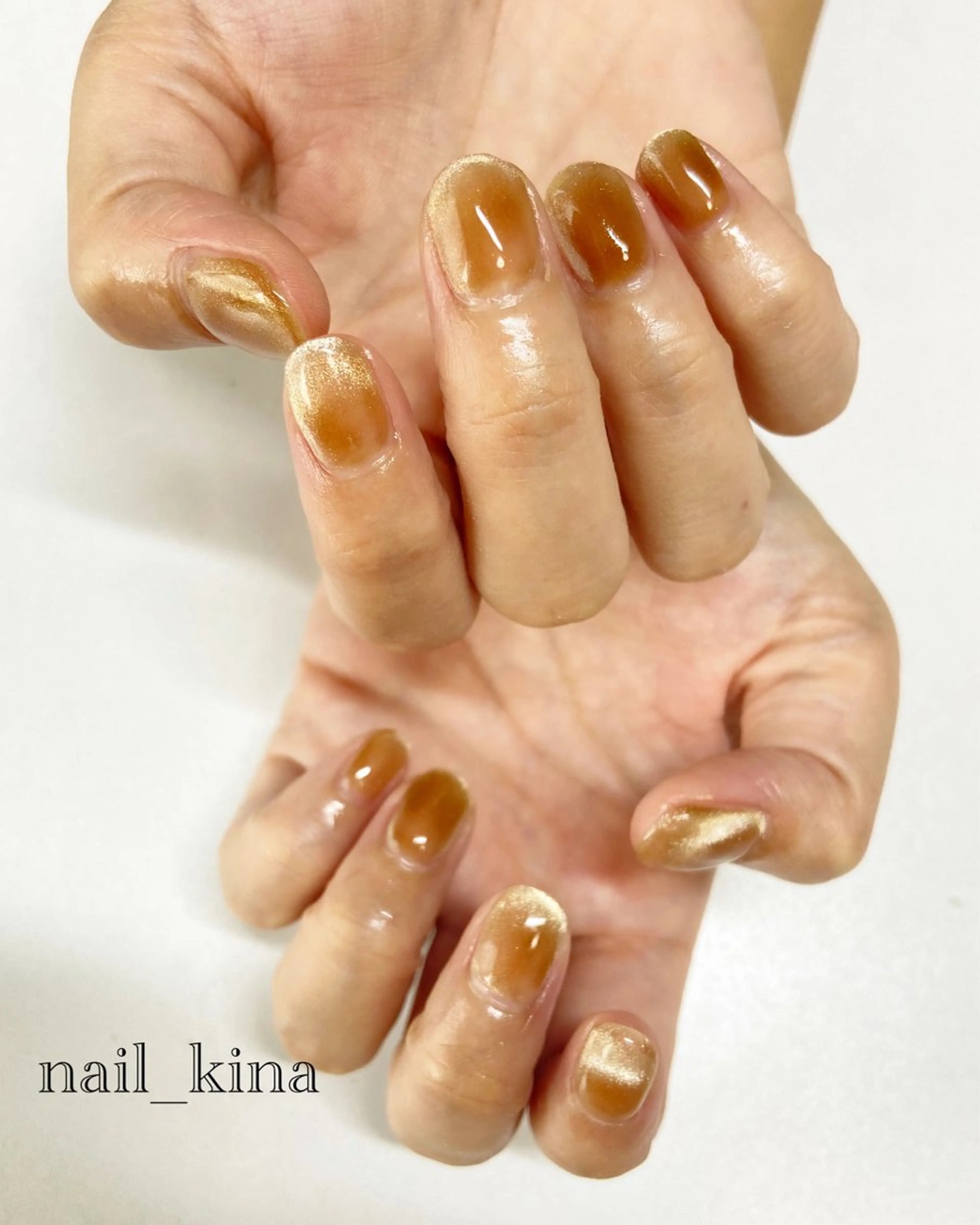 ネイル フラッシュネイル マグネットネイル マグネットワンカラー ワンカラーネイル nail_ kinaのネイルデザイン