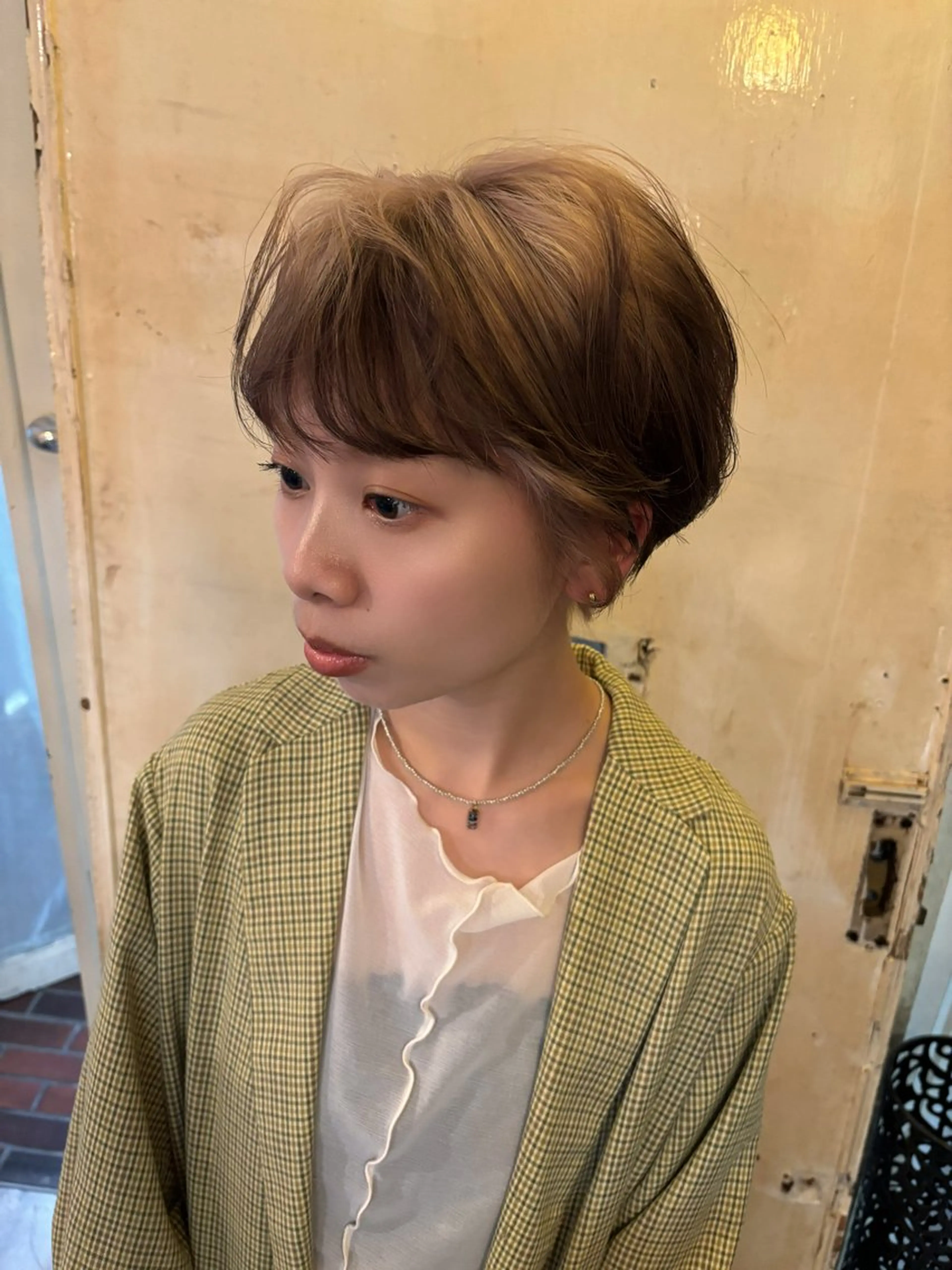 ショート ショートヘア ヘアカラー sea's所属・平果帆/レイヤー /矢場町/ブリーチのヘアスタイル
