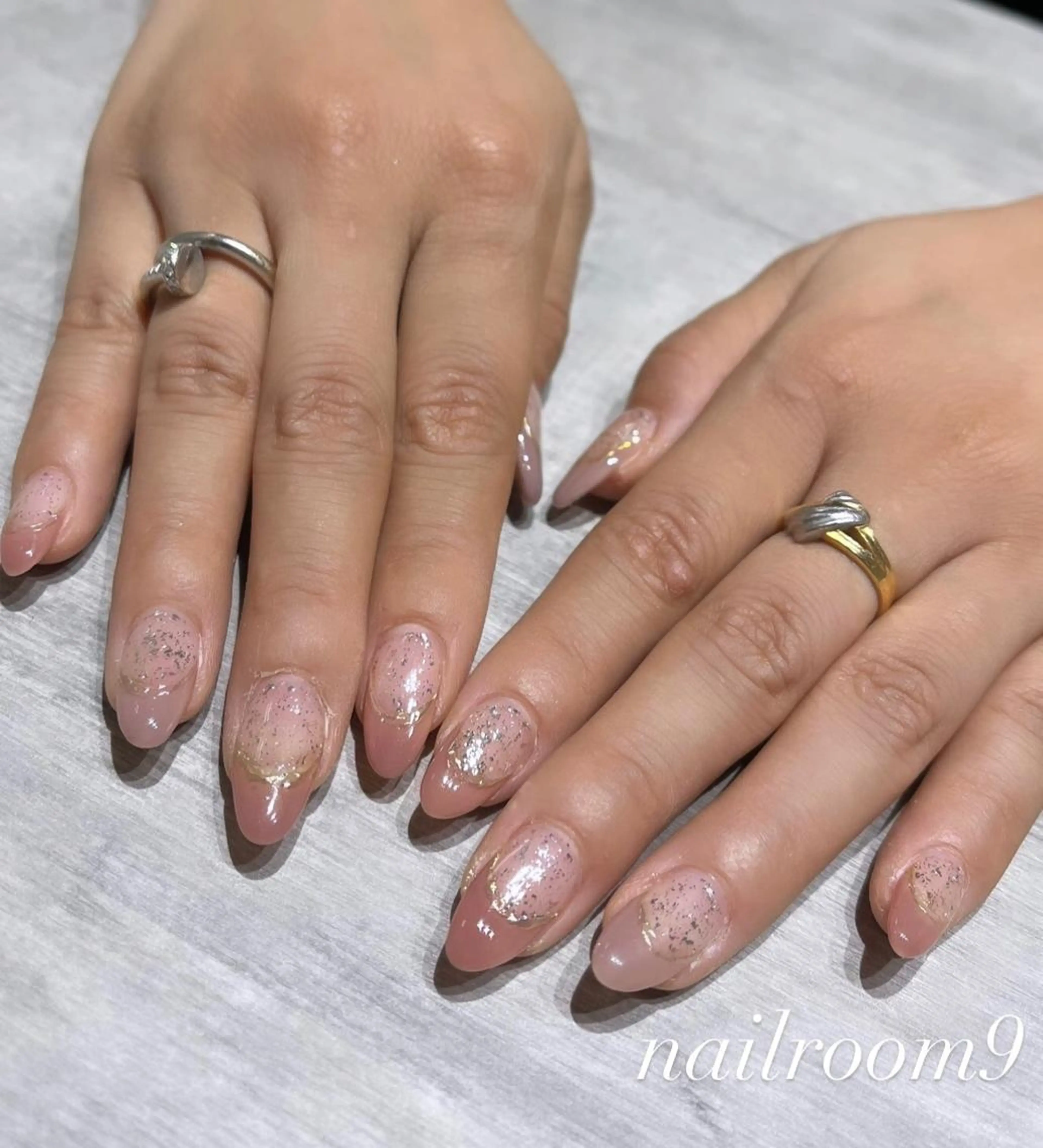 ネイル ラメ(グリッター) ハンドネイル nail room9 ☺︎のネイルデザイン