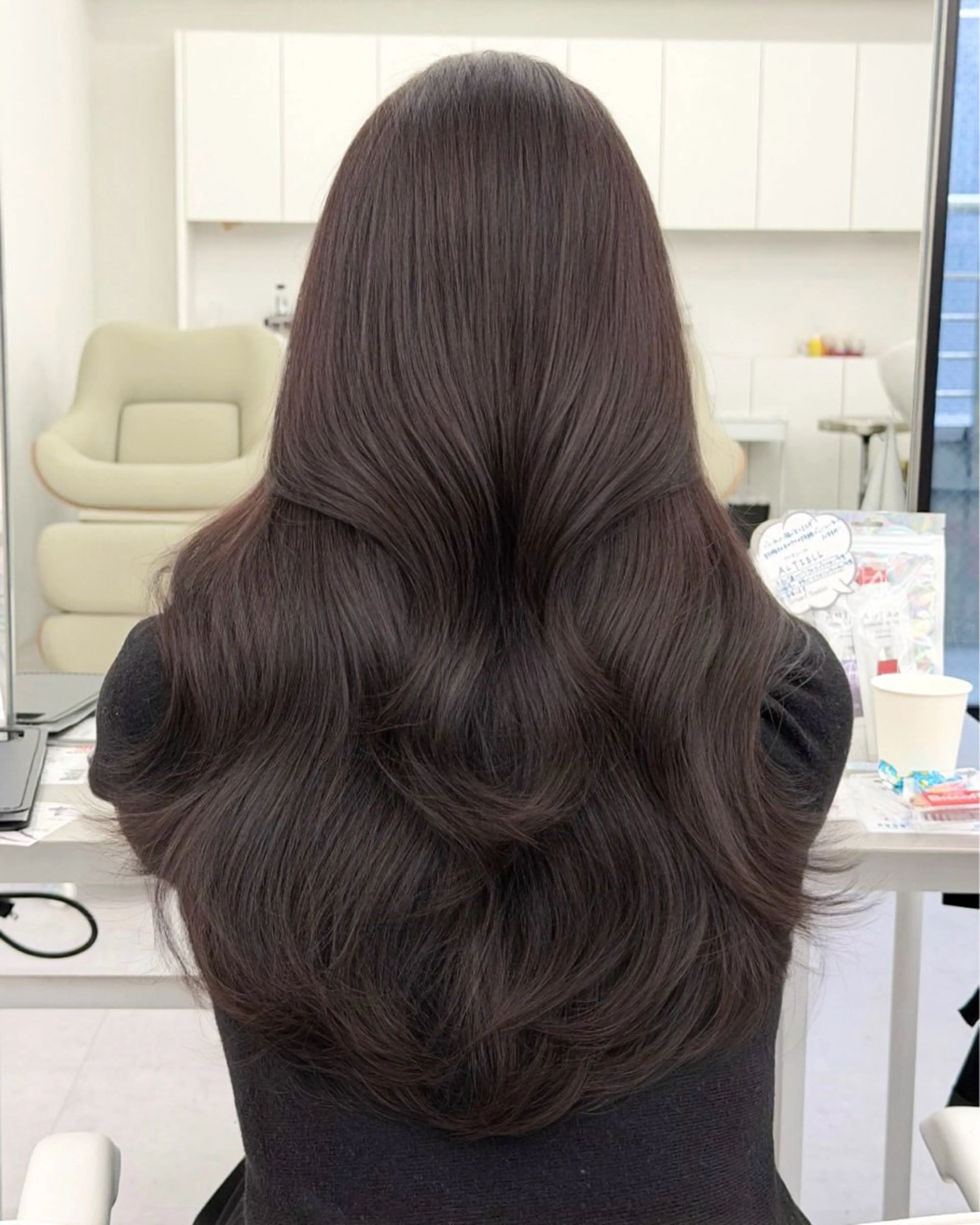 ロング カラー カット ヘアカラー トリートメント 韓国ヘア 紗希 🦋のヘアスタイル