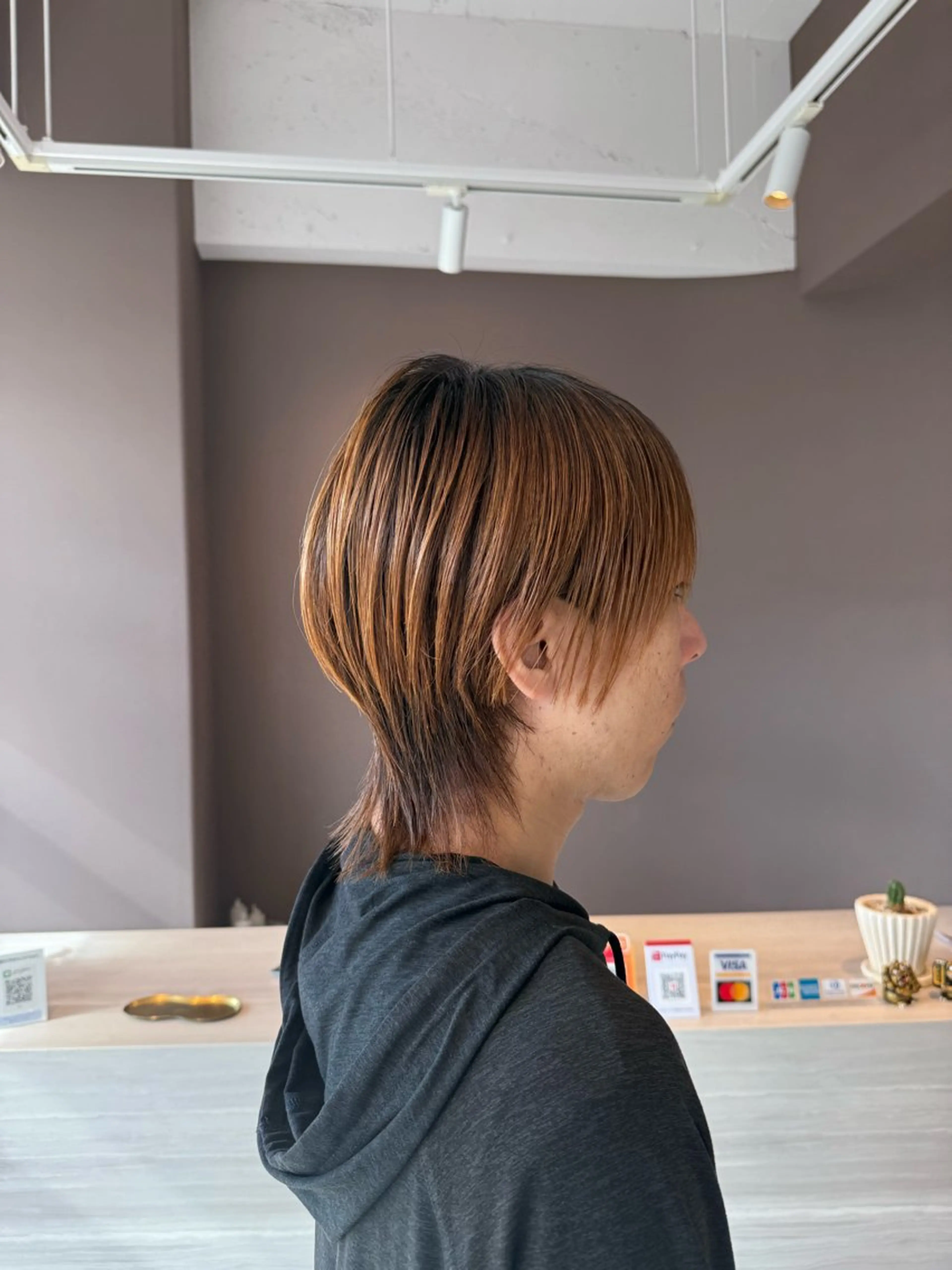 ミディアム カット ヘアカラー Lien.テラダ 各務原スタイリストのヘアスタイル