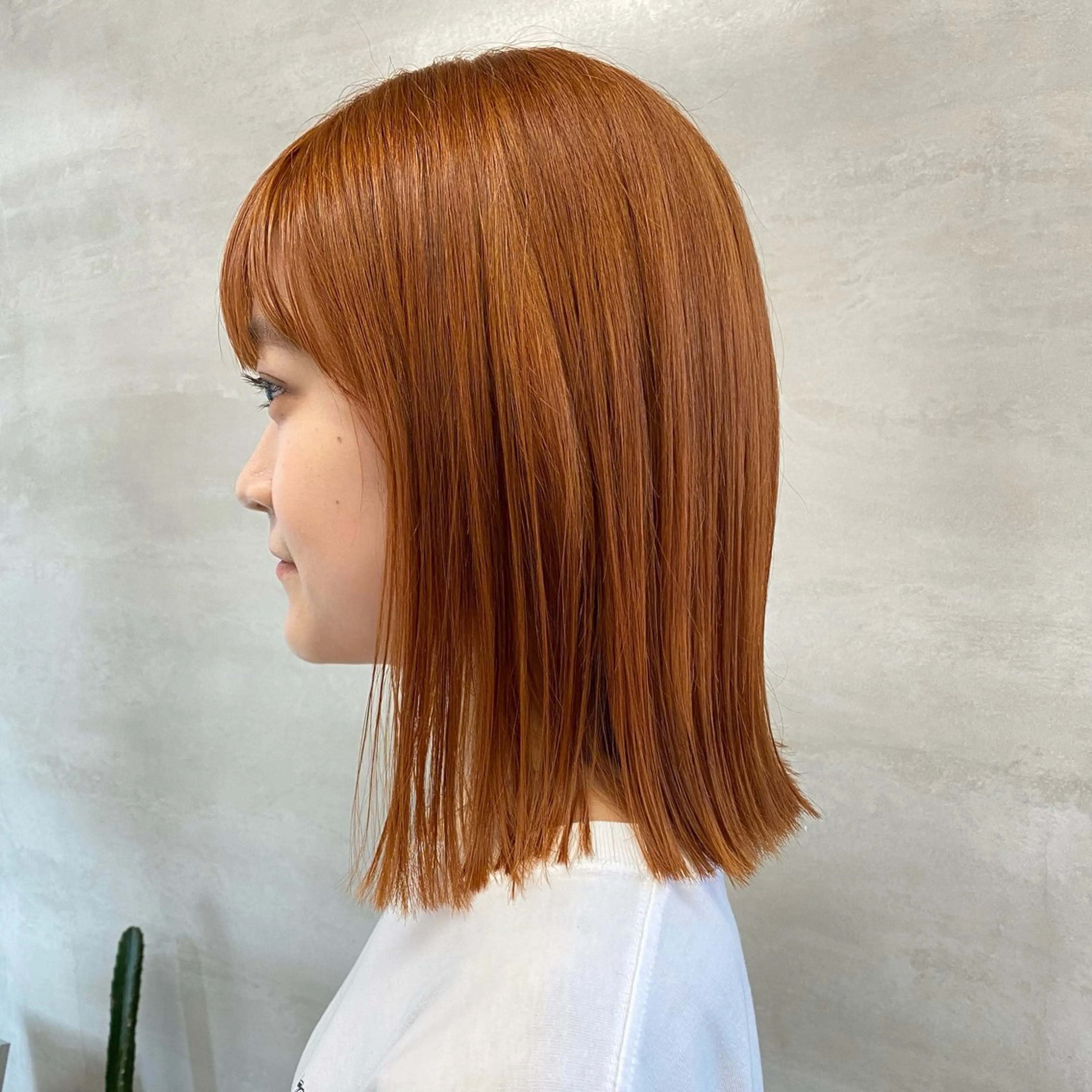 ミディアム カラー ブリーチ オレンジ ヘアカラー 【ブリーチ特化】 イマダナツミのヘアスタイル
