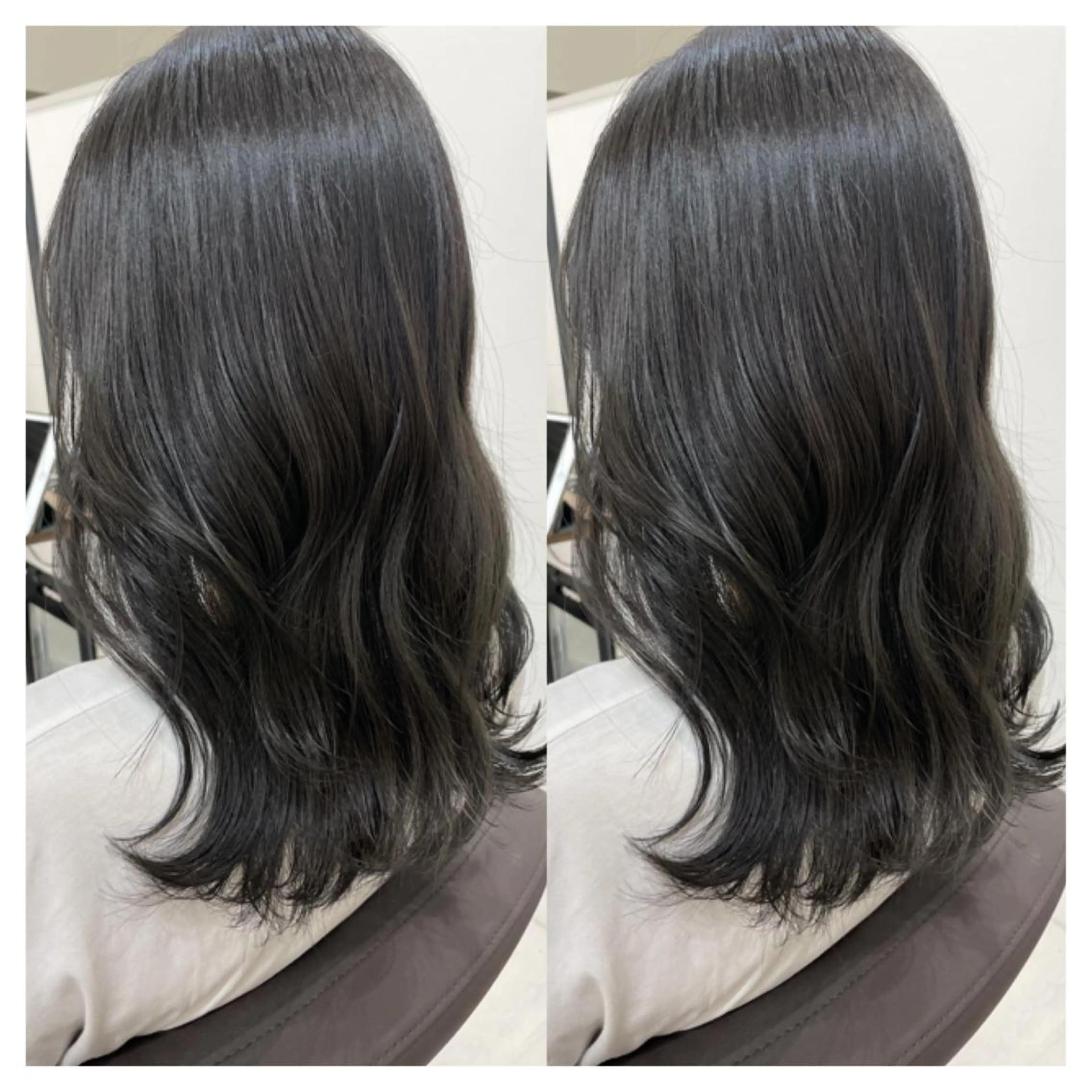 セミロング カラー カット ヘアカラー トリートメント 村山 茉衣のヘアスタイル