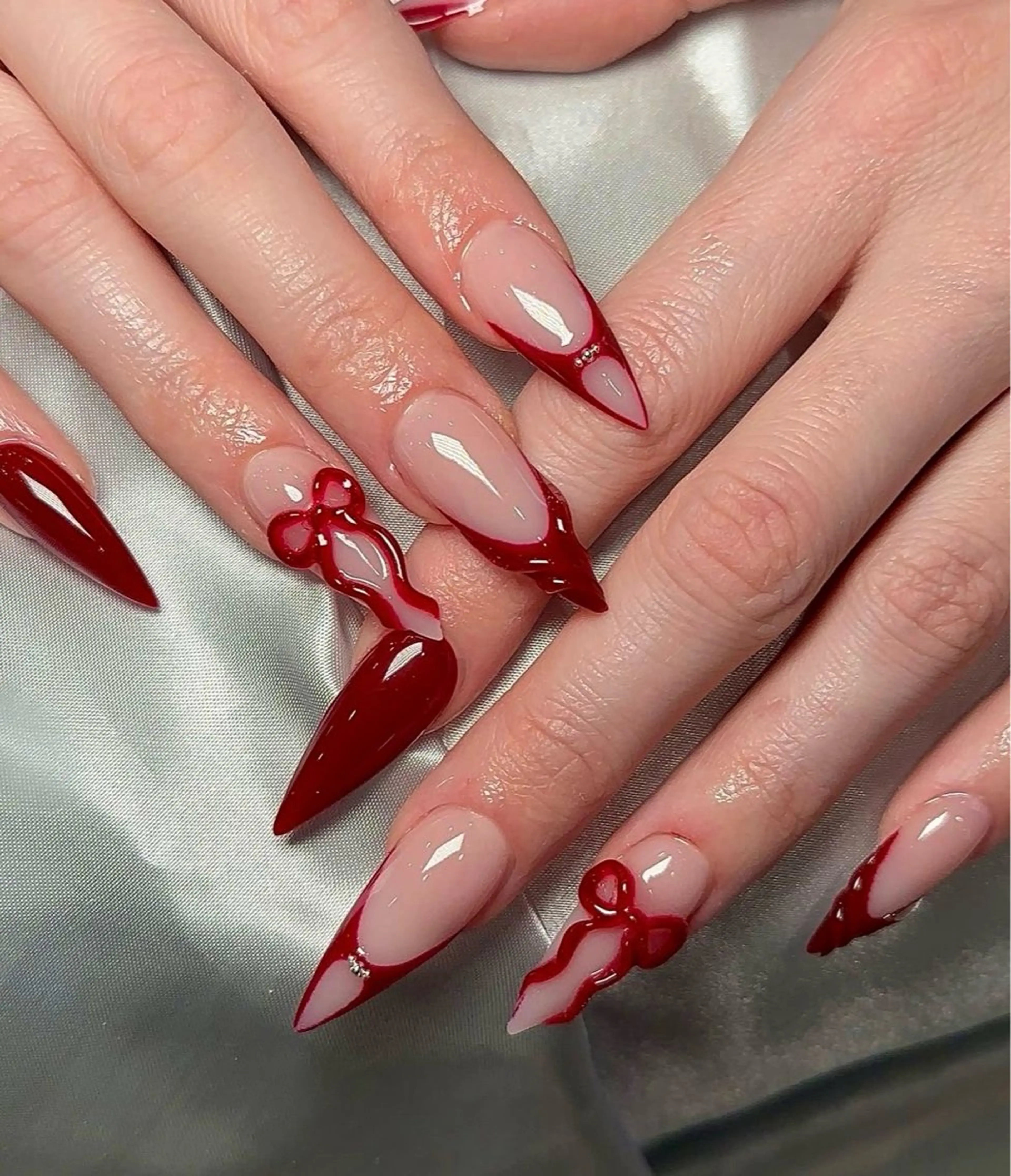 ネイル チークネイル クリアネイル ガーリー キラキラネイル 韓国ネイル ハンドネイル Ume Nail Studioのネイルデザイン