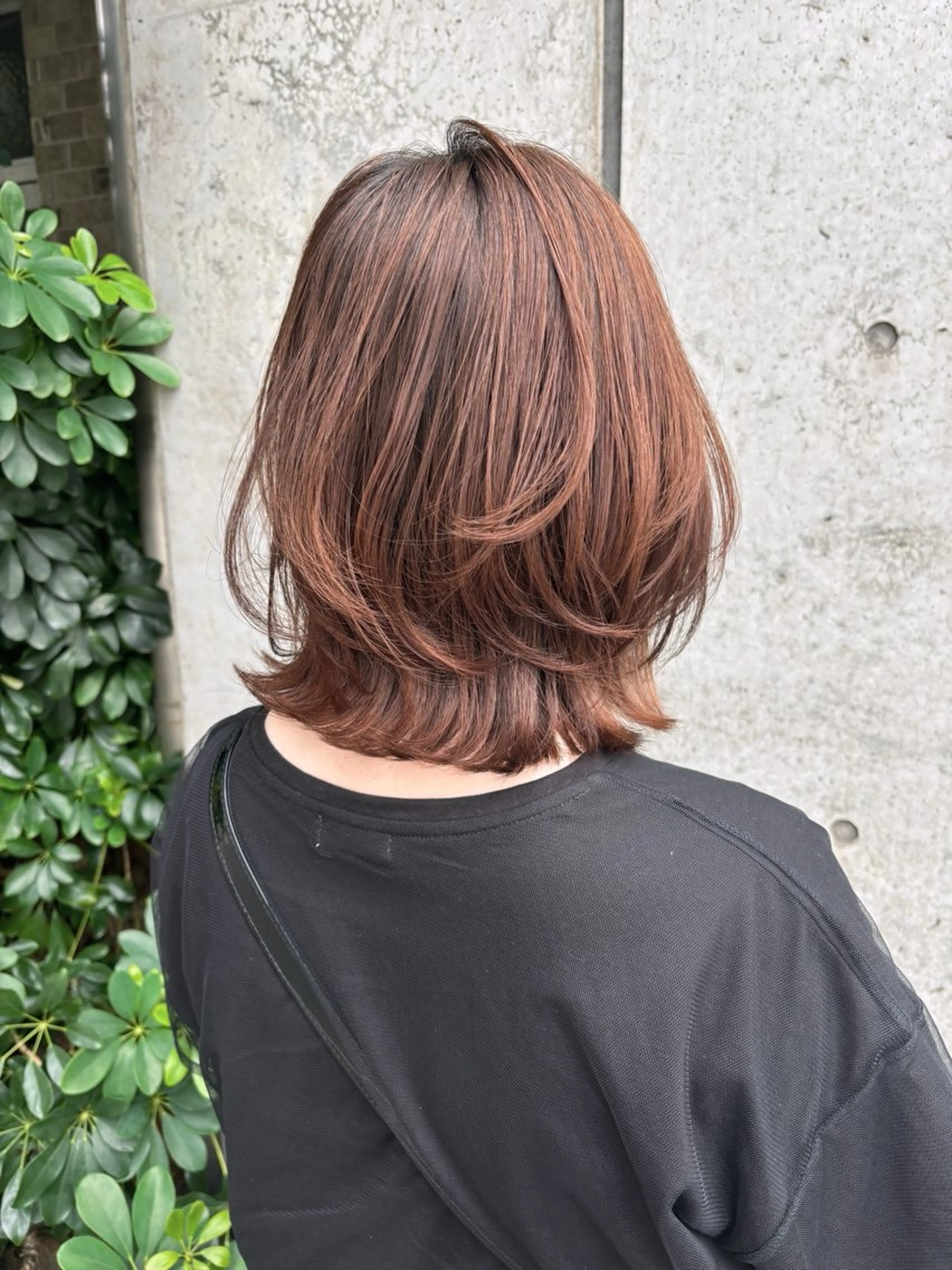 ミディアム ボブレイヤー ボブ レイヤーカット カット トリートメント 田中 愛燦のヘアスタイル