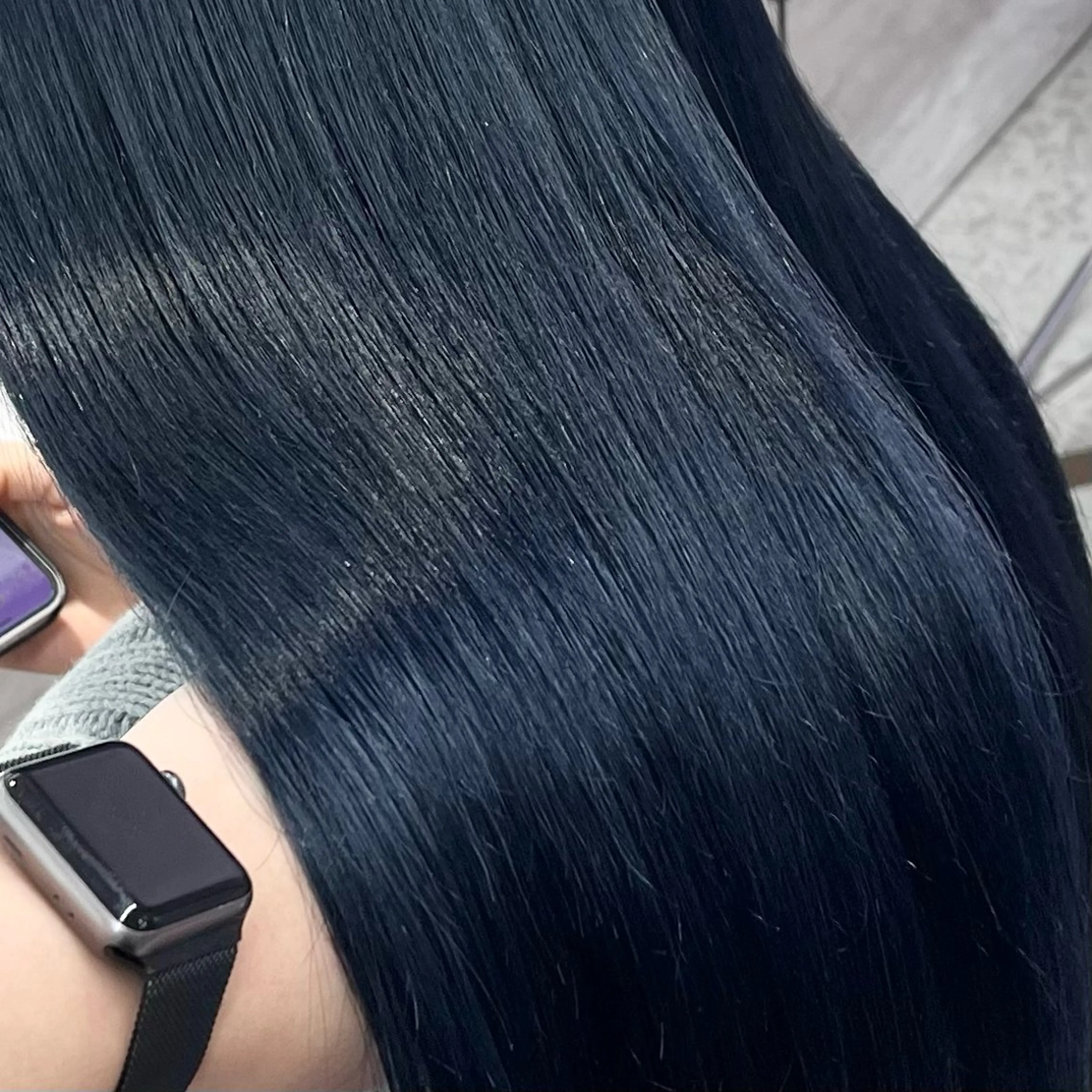 ロング カラー ネイビーカラー ヘアカラー トリートメント Cielro所属・エクステ ♡ 篠田 梓のヘアスタイル