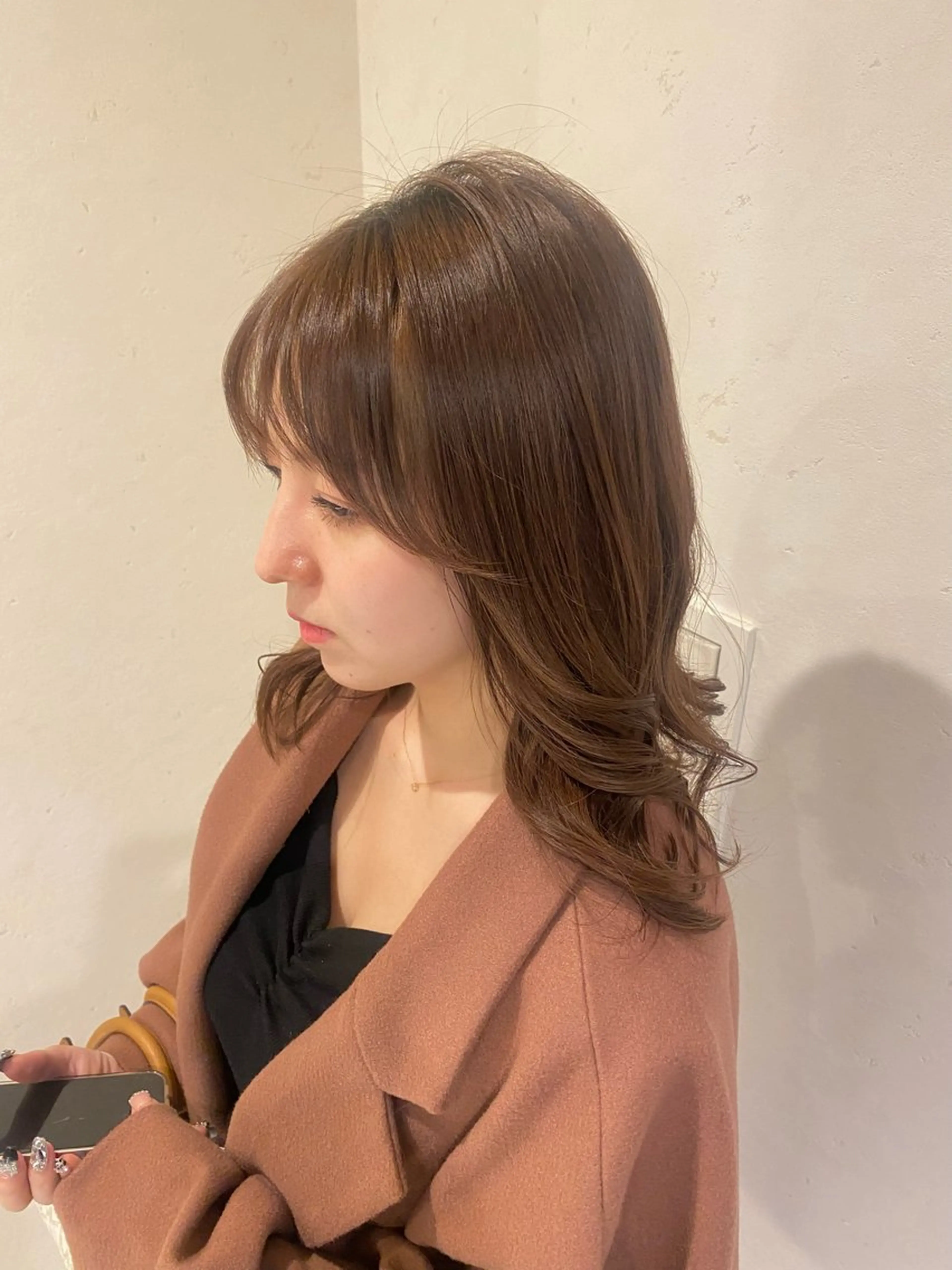 ミディアム カラー カット ヘアカラー トリートメント 🍑 モモカ🍑のヘアスタイル