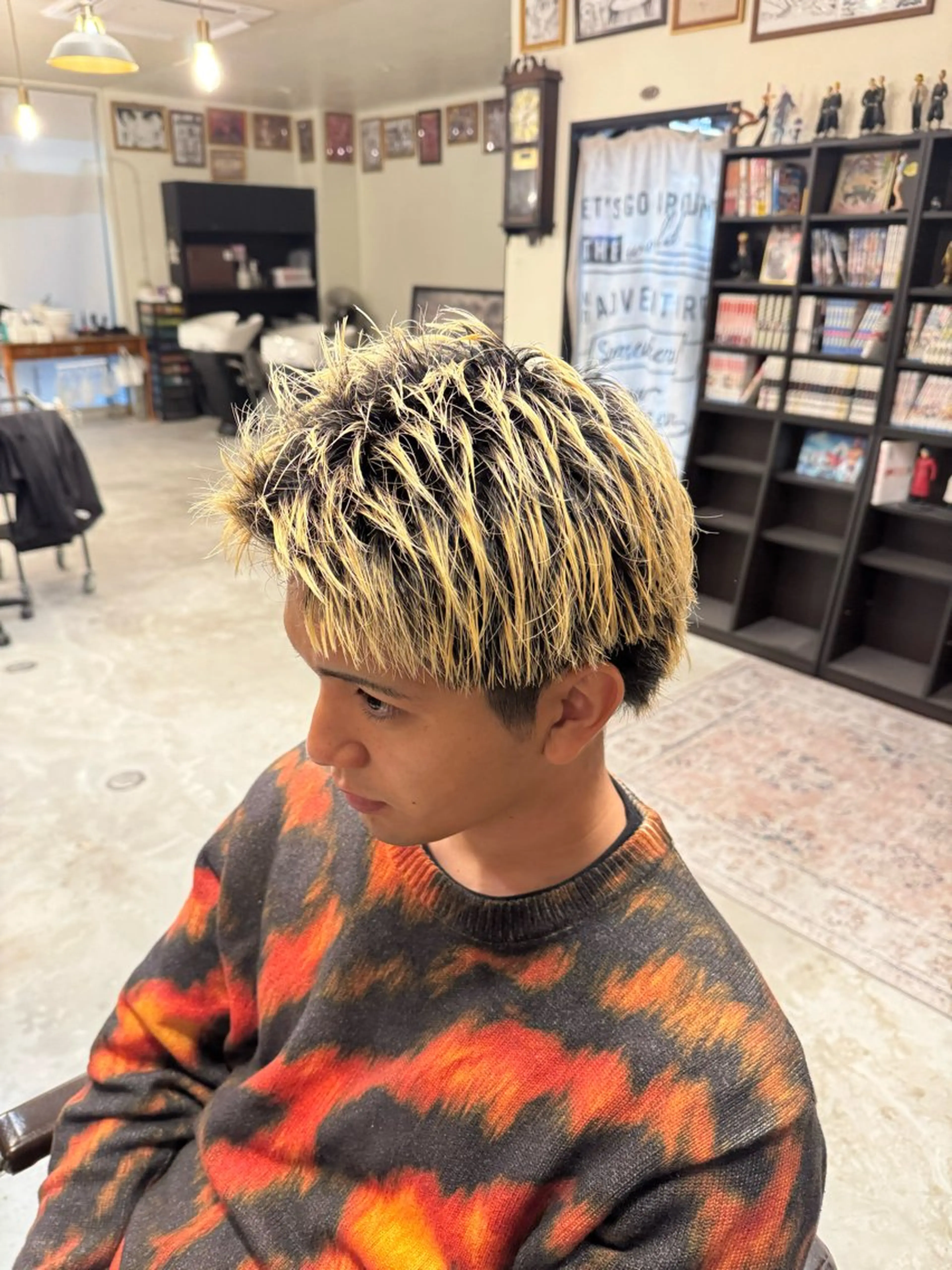 カット+ブリーチ(抜きっぱなし)の写真