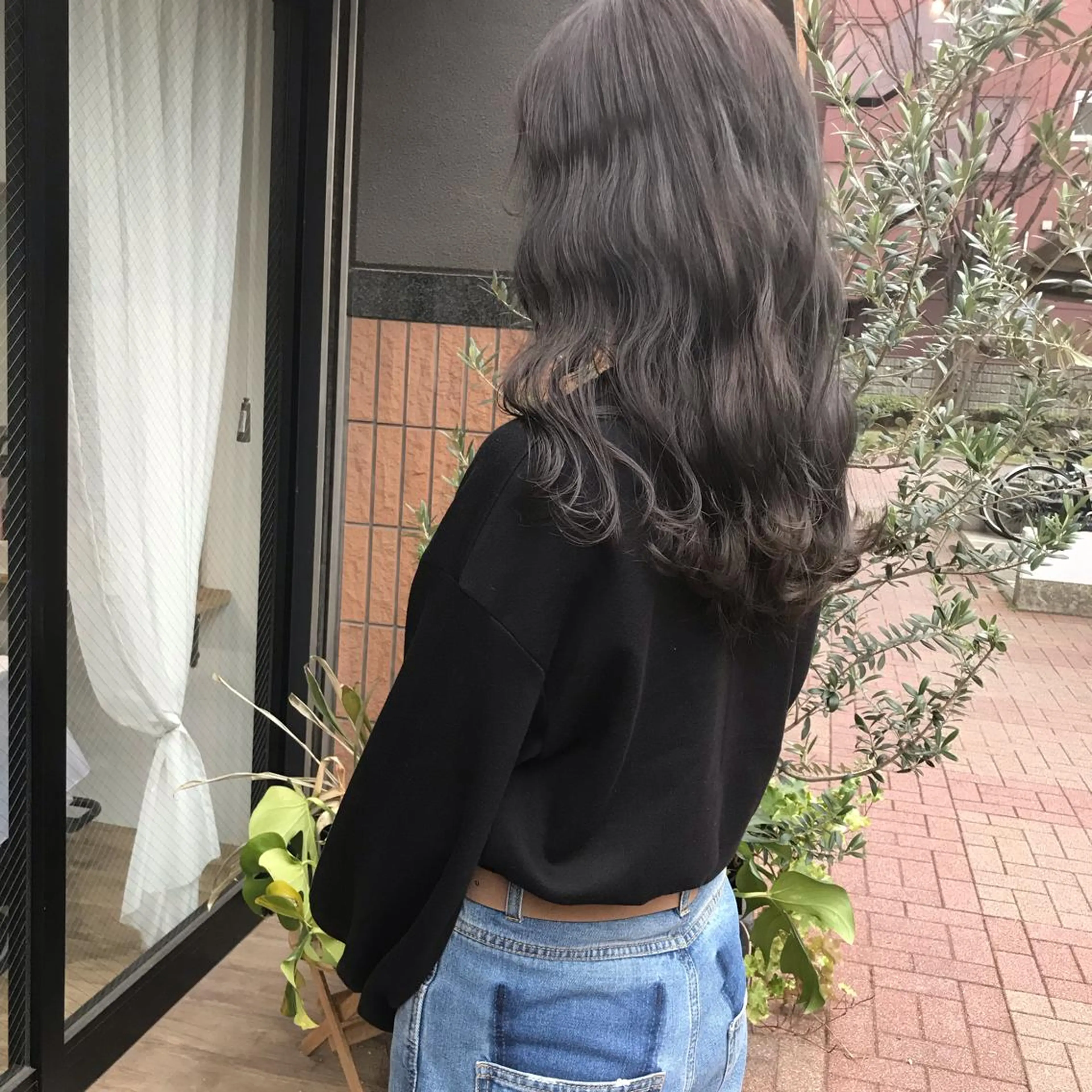 ロング カラー ブルーカラー ブルージュ ネイビーカラー ヘアカラー トリートメント レイヤー/顔周り /AKARIのヘアスタイル