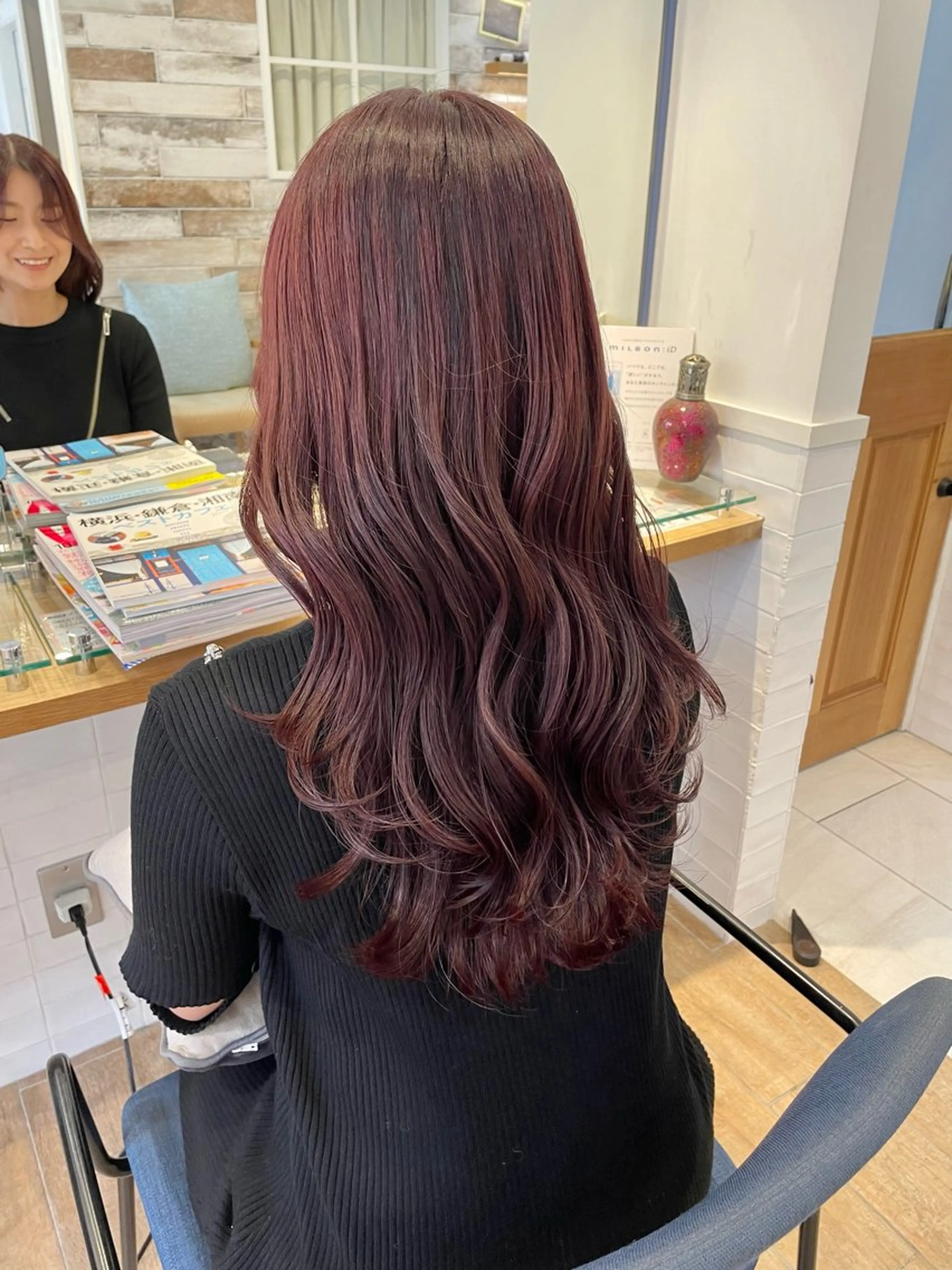 セミロング カラー ヘアアレンジ ヘアカラー トリートメント ハイトーンピンク🍑 ブリーチ🍑RINAのヘアスタイル