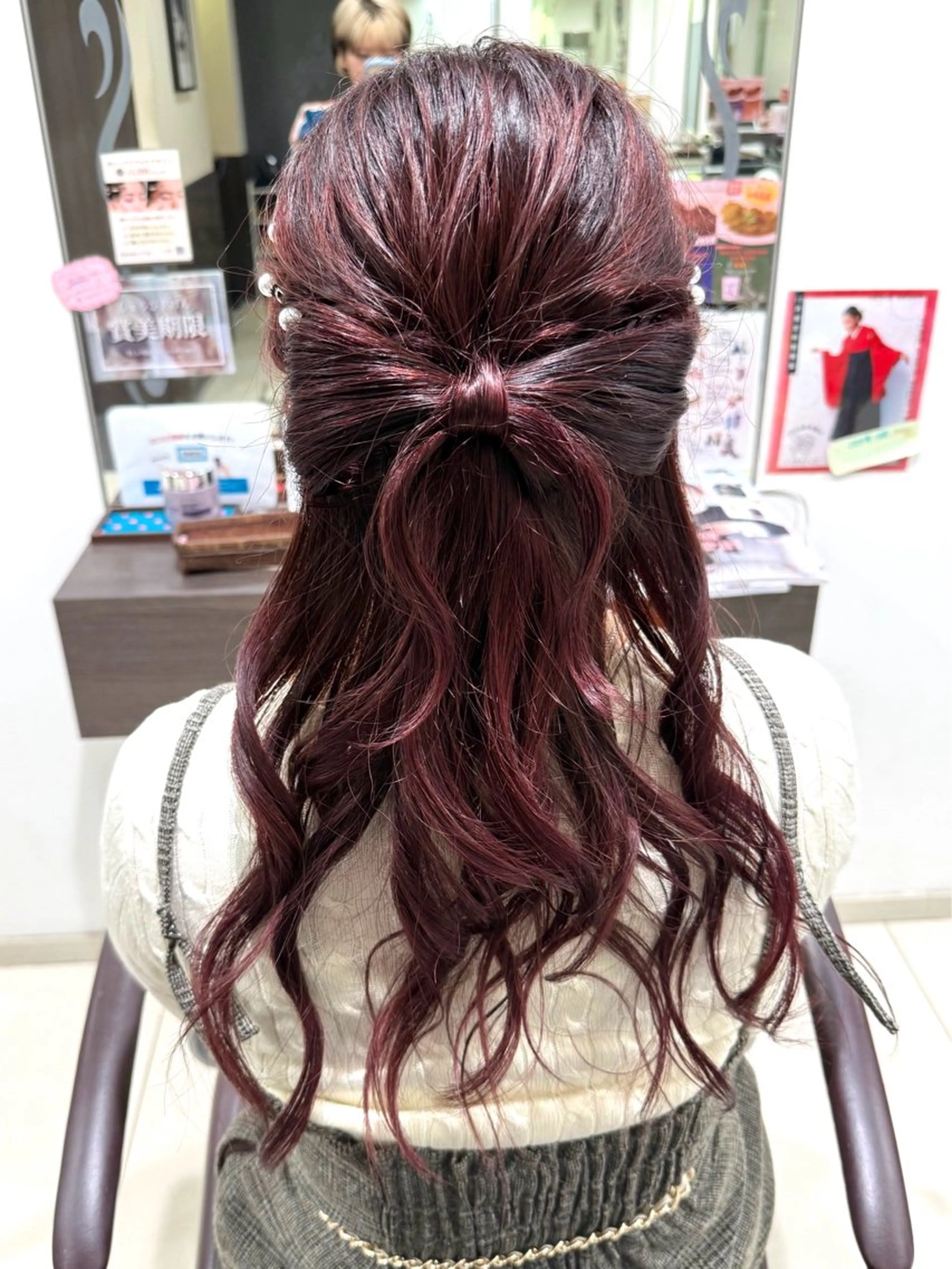 ロング ヘアアレンジ ハイトーン/艶カラー /透明感カラー/みなのヘアスタイル