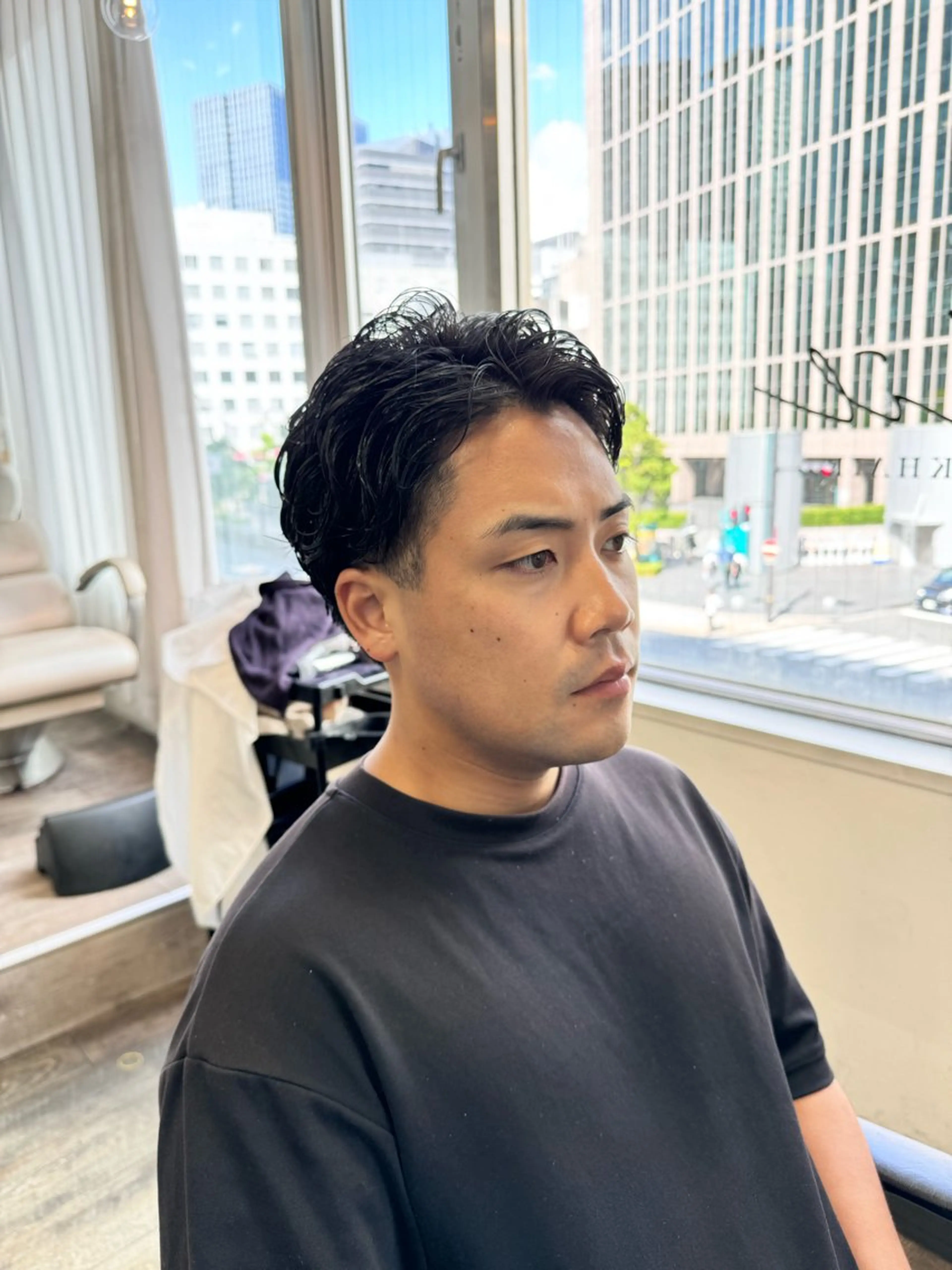 パーマ メンズ 門野 優羽のヘアスタイル