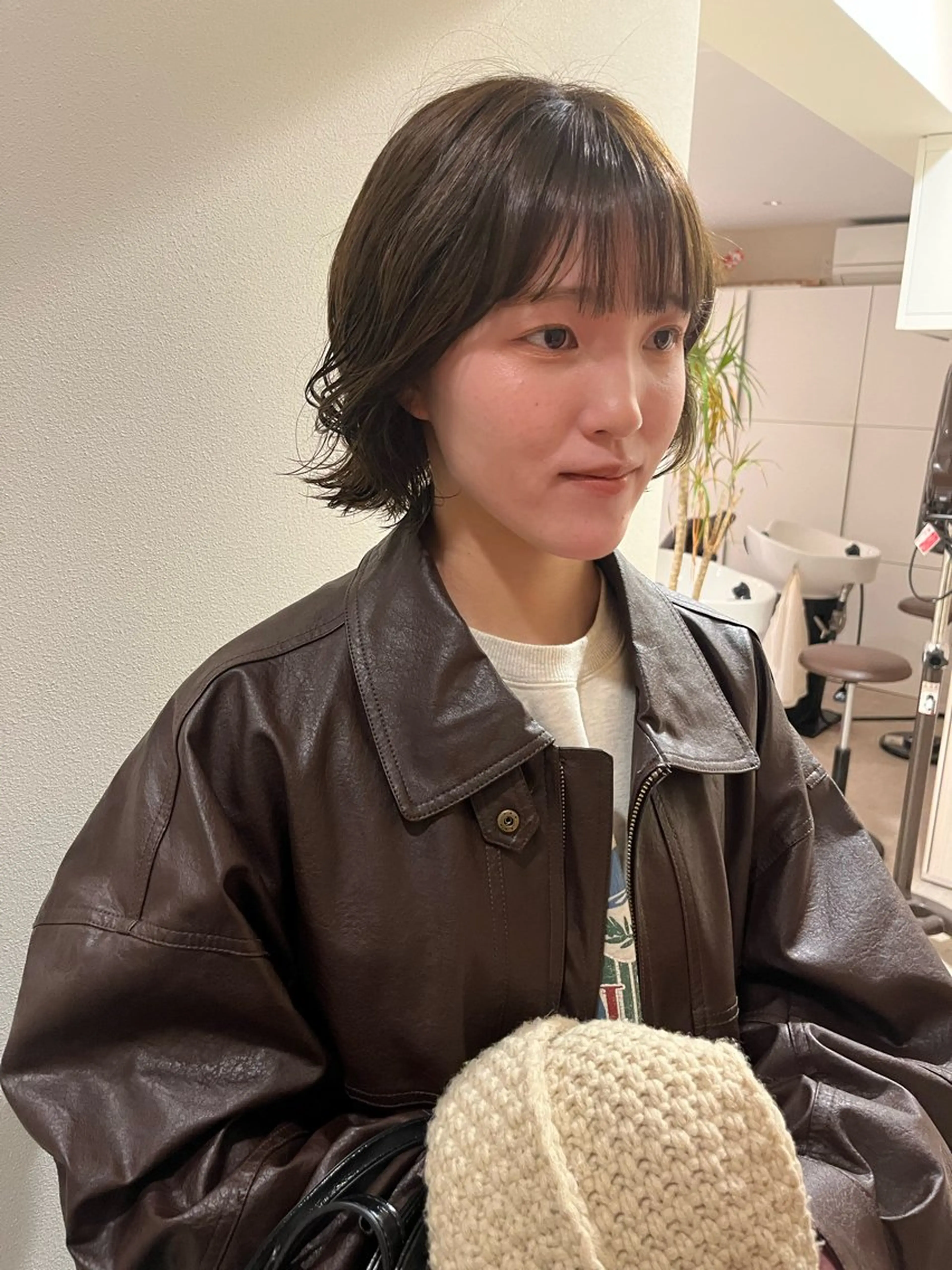 ショート パーマ pu+on. nailworks所属・fuyumi / ニュアンスネイルのネイルデザイン