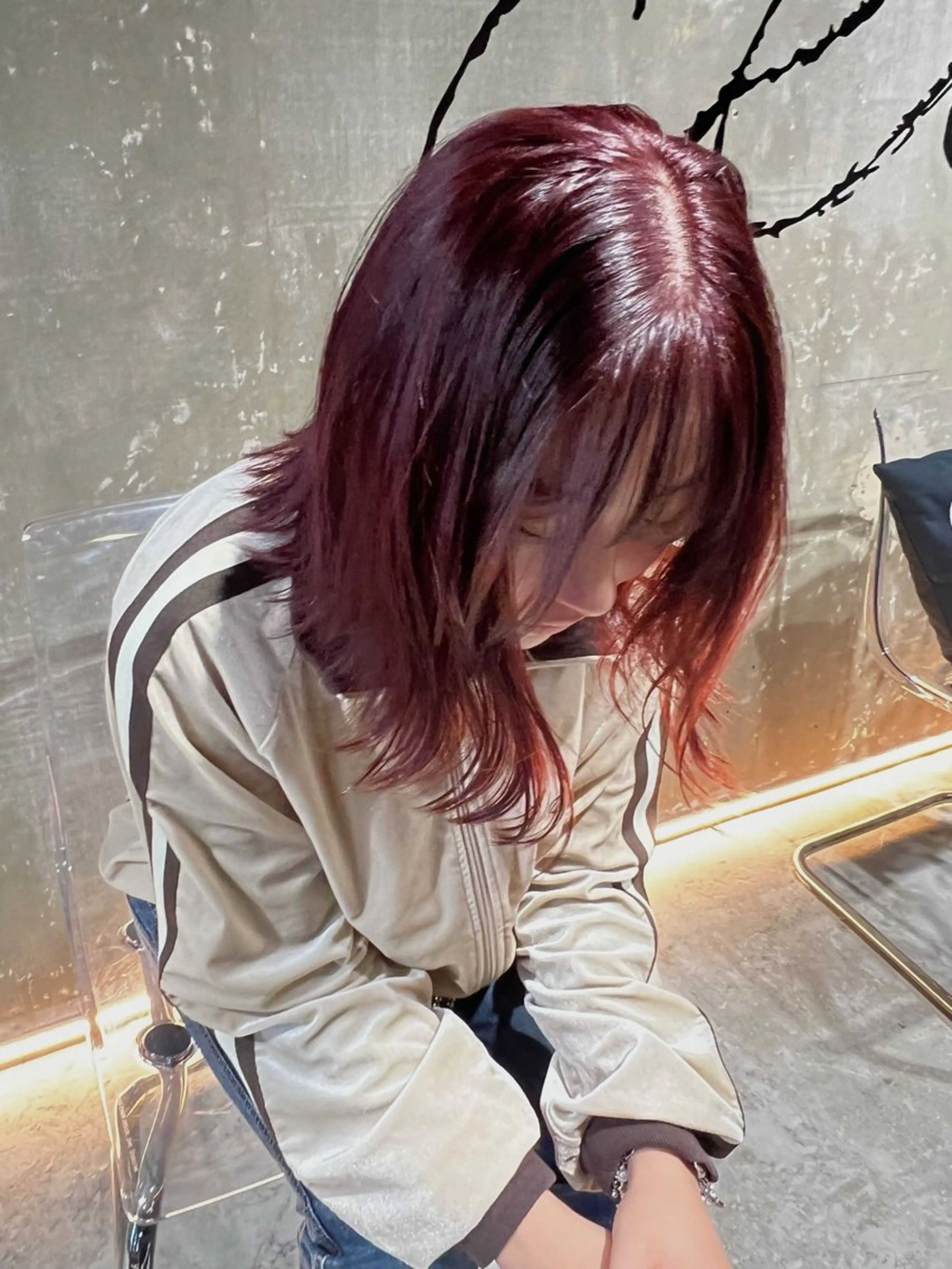 ミディアム カラー 美髪矯正/髪質改善/ 艶髪🤍伊藤梨紗のヘアスタイル