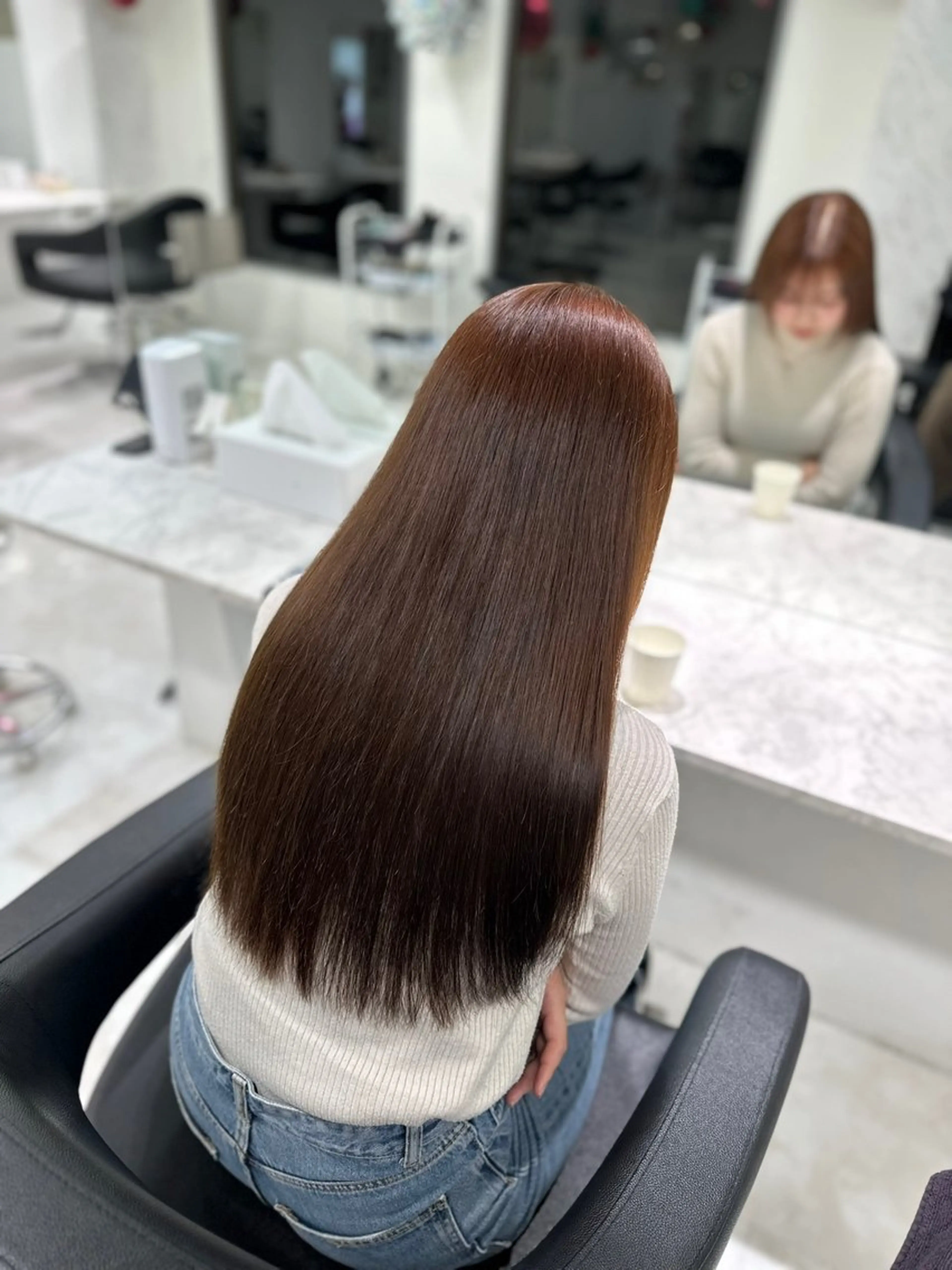 ✨ダブルカラー(ブリーチ無し)✨ロング料金無し✨口コミ投稿していただける方は補修トリートメントお付けさせていただきます✨の写真