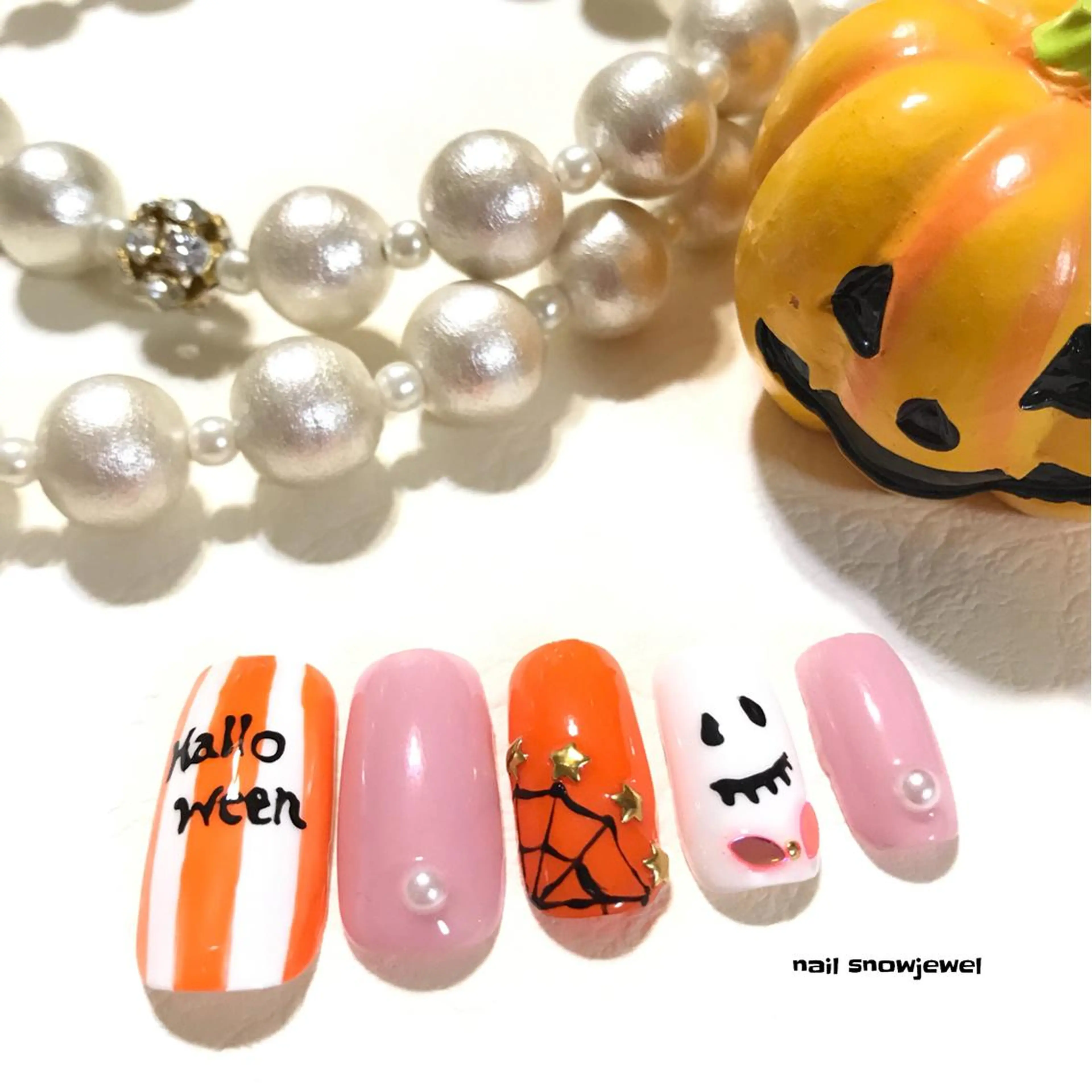 ネイル ハロウィン nail snowjewelのネイルデザイン