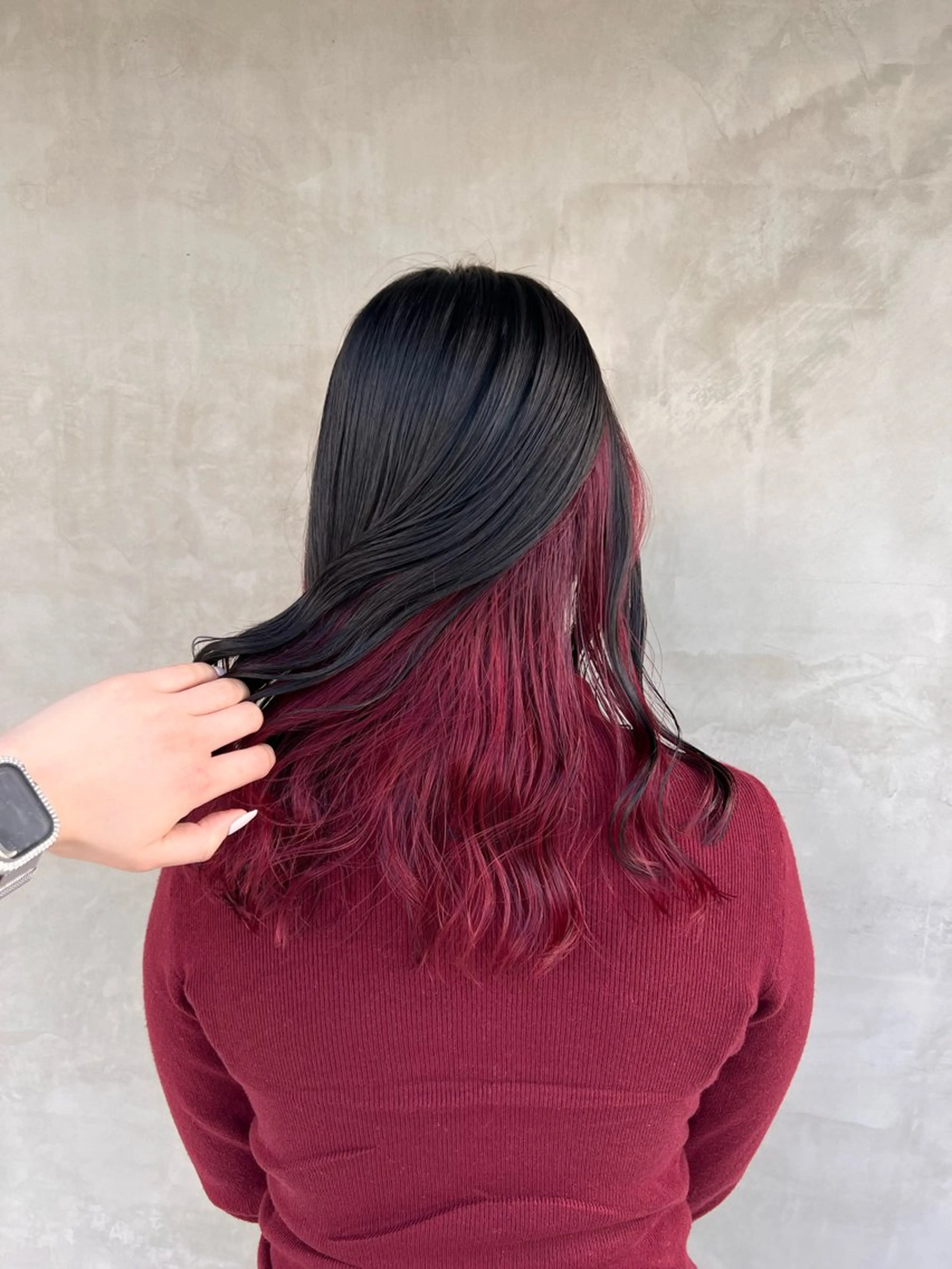 セミロング カット ヘアカラー 岩元 洸のヘアスタイル