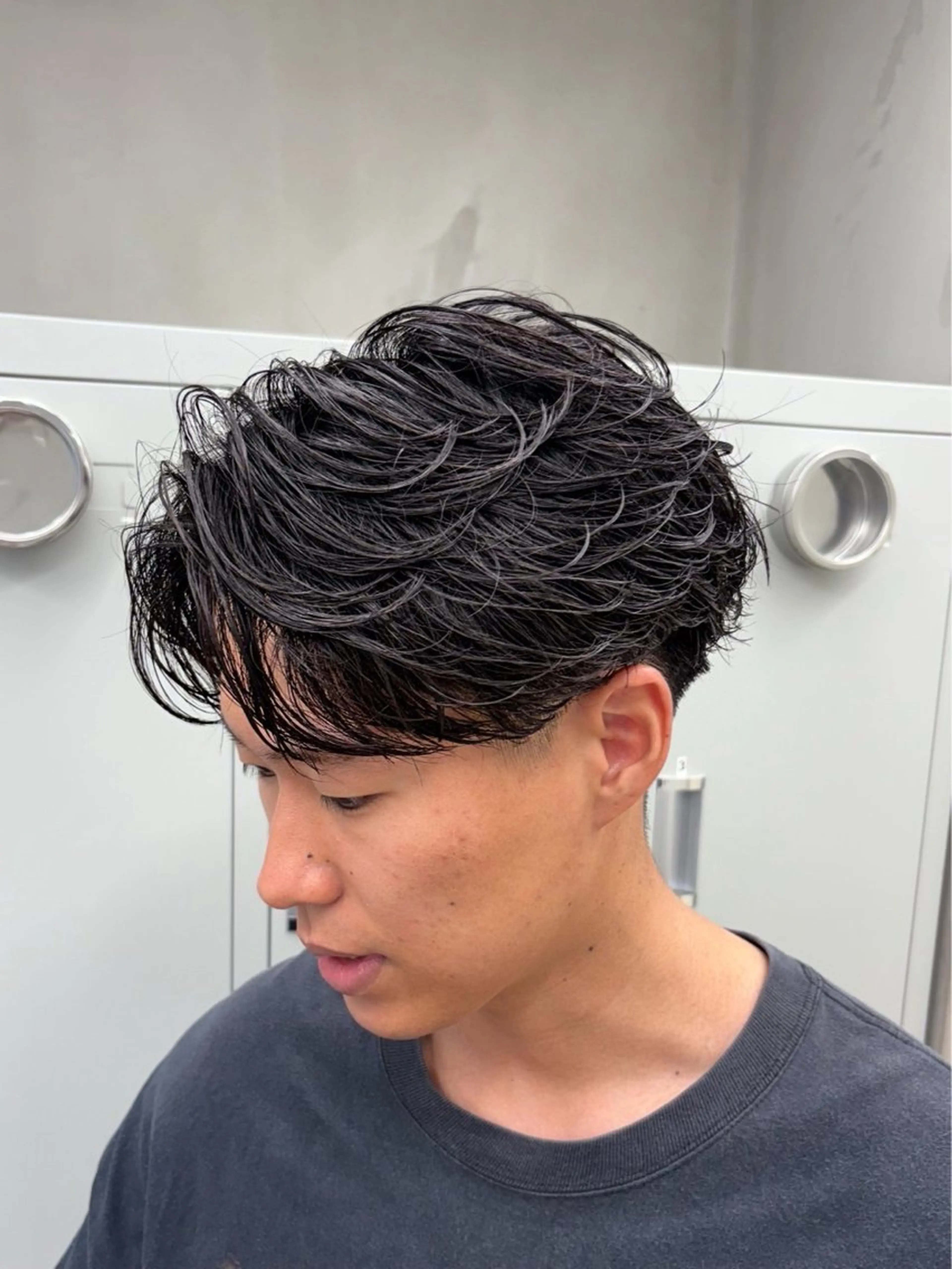 ショート パーマ メンズ カット パーマ 松井 生のヘアスタイル
