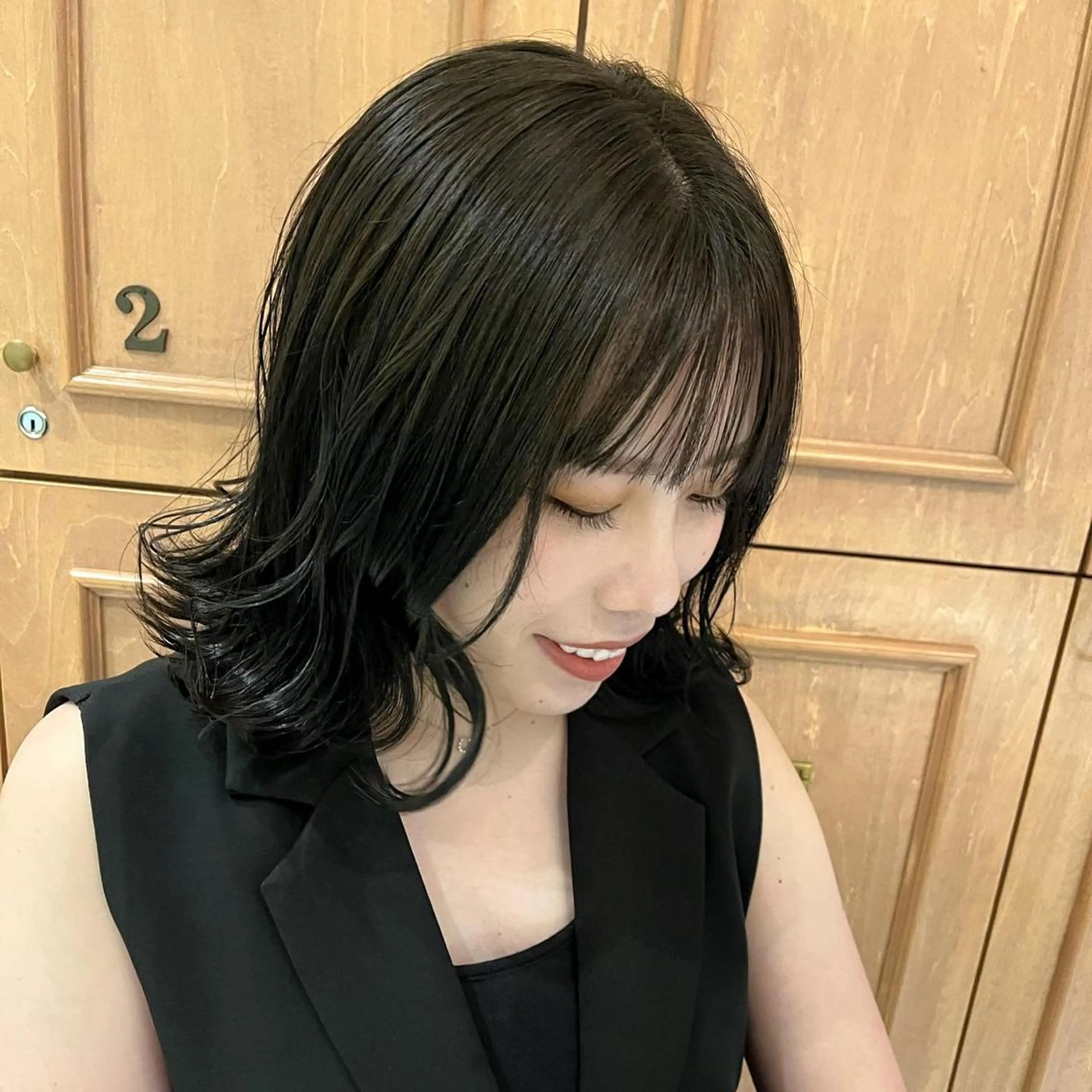 ミディアム SIKI yuuna モテ韓国ヘア☁️のヘアスタイル