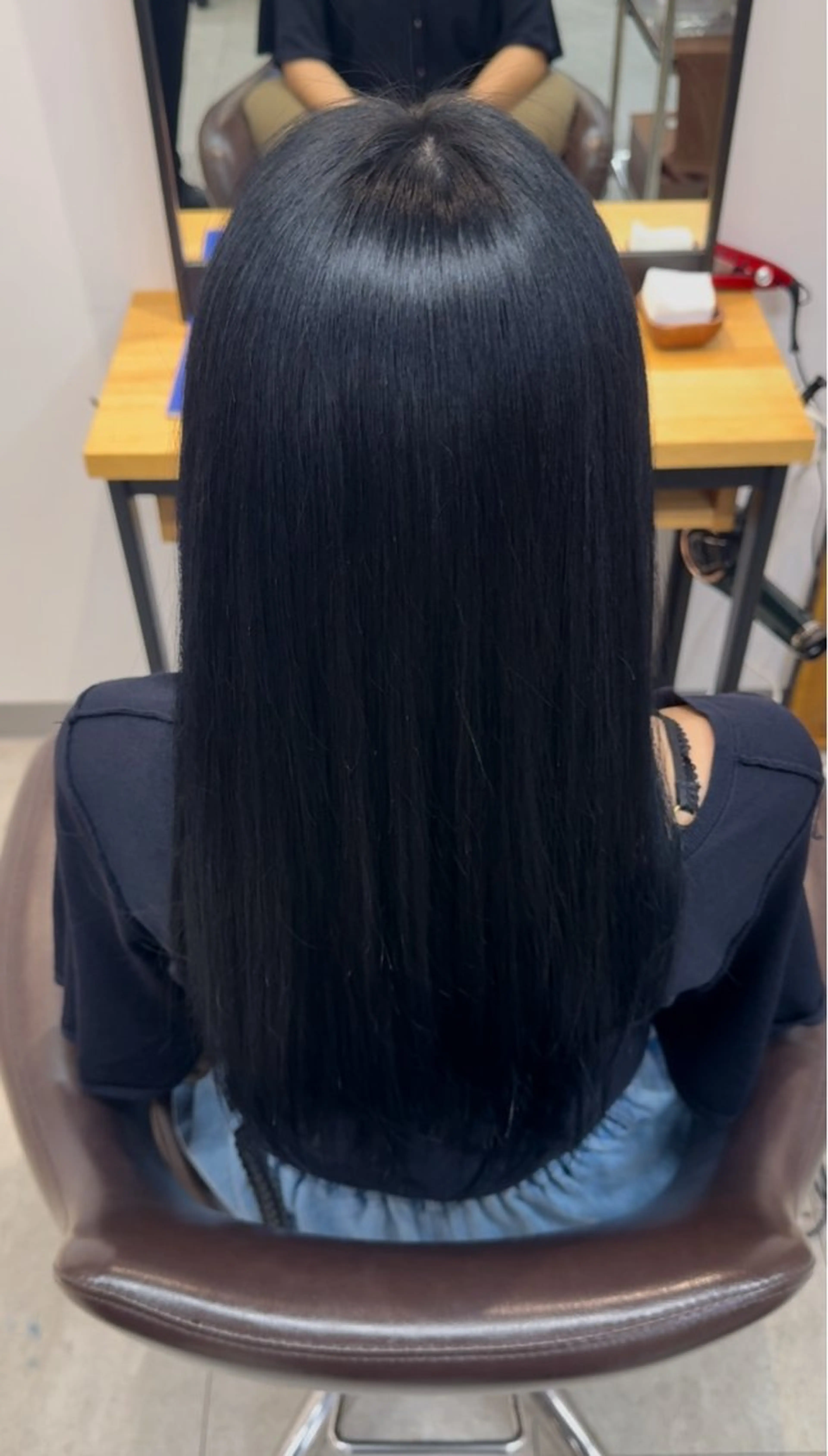 ロング カラー 黒髪 ブルーカラー ブルーブラック 透明感カラー 🫧【六本木】山口 /モテ髪/艶感🫧のヘアスタイル